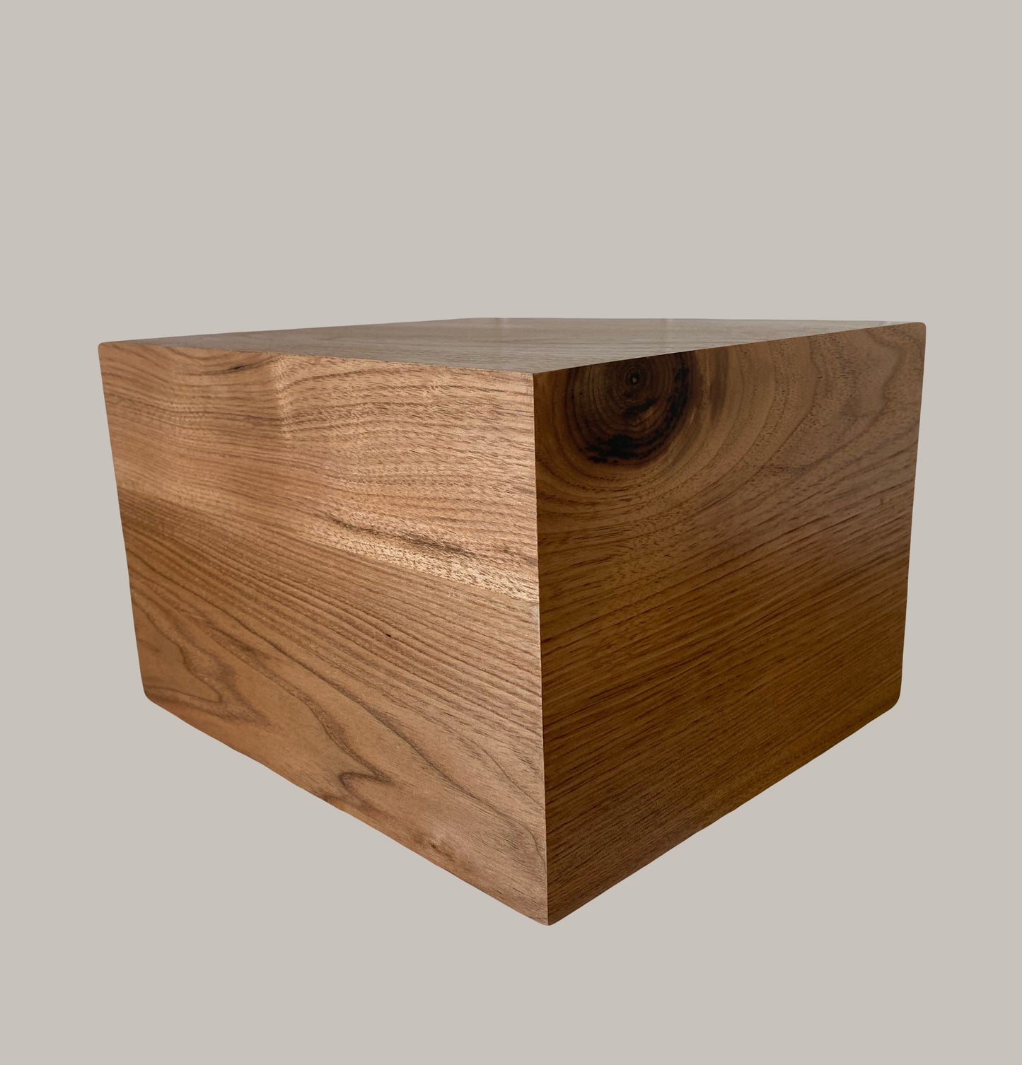 Minimalist Cremation Urn-Butternut, for Adult Human Ashes, up to 280 pounds