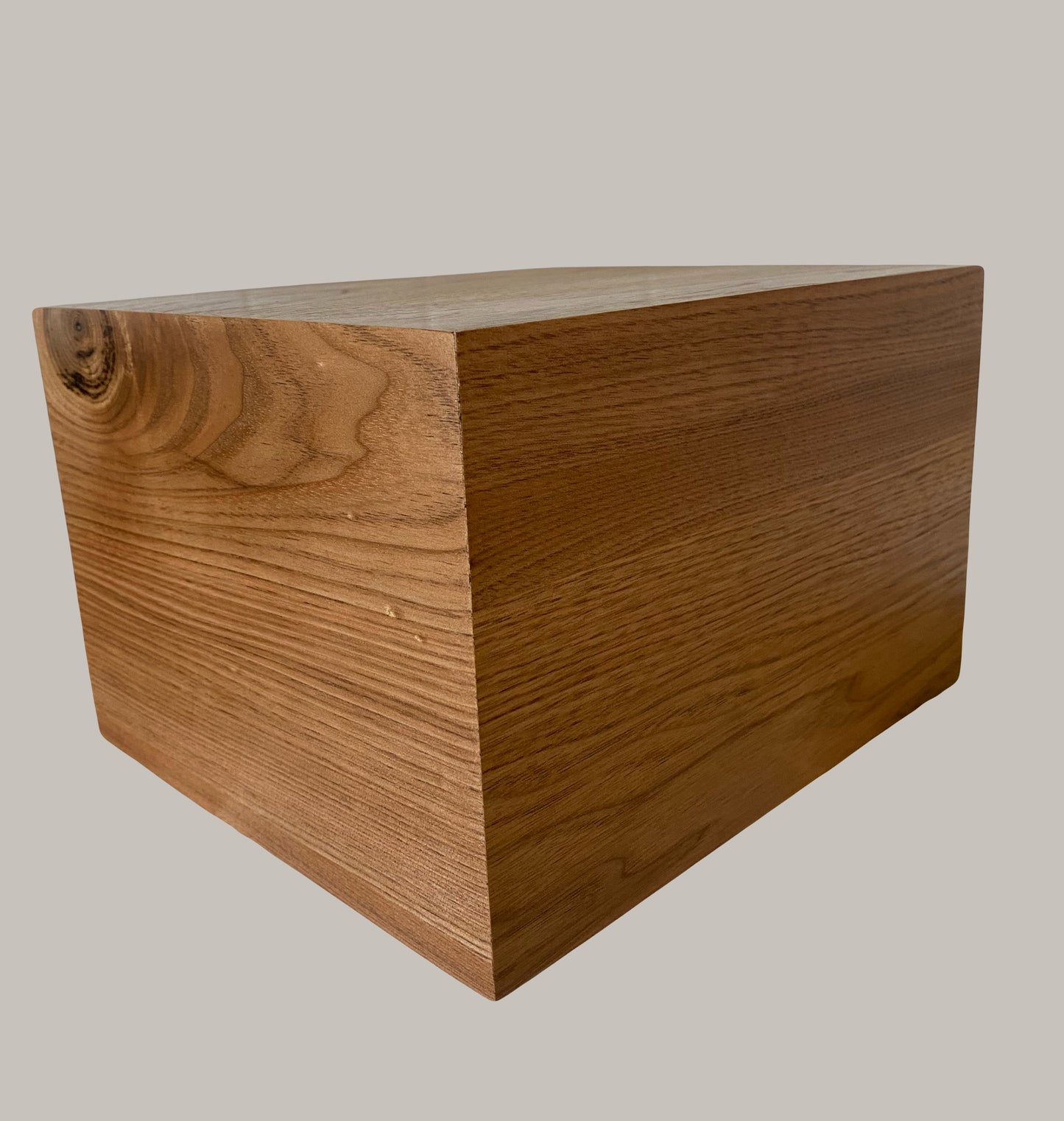 Minimalist Cremation Urn-Butternut, for Adult Human Ashes, up to 280 pounds