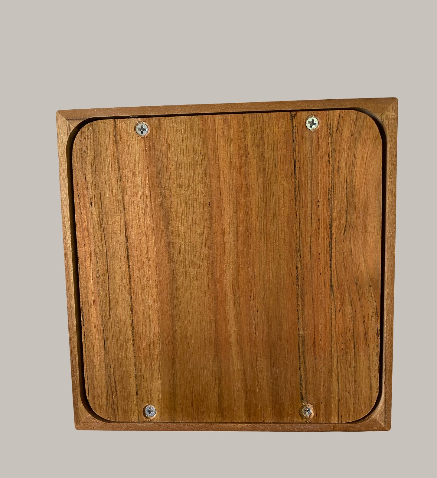 Minimalist Cremation Urn-Teak , for Adult Human Ashes, up to 180 pounds