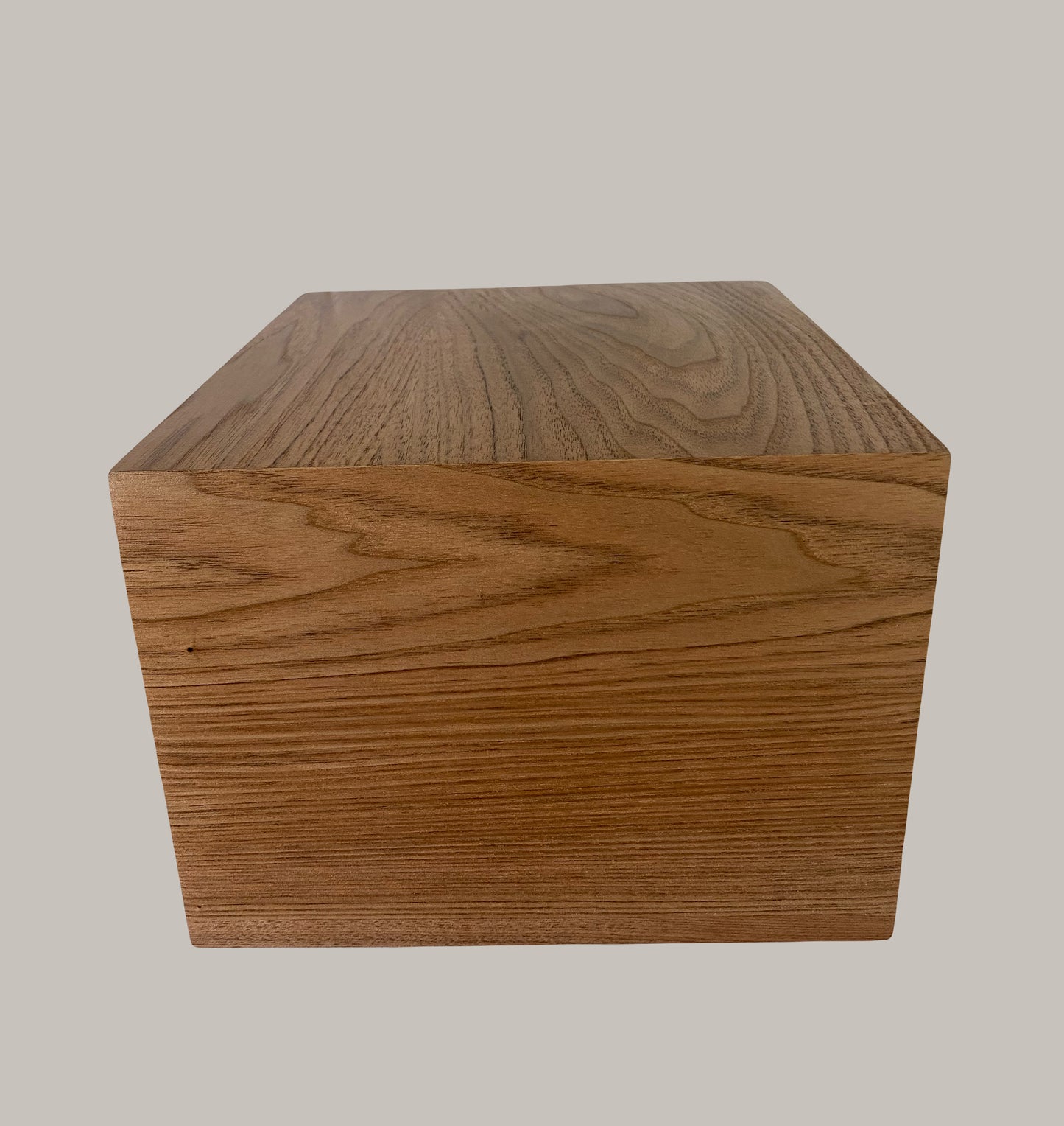 Minimalist Cremation Urn-Butternut, for Adult Human Ashes, up to 280 pounds