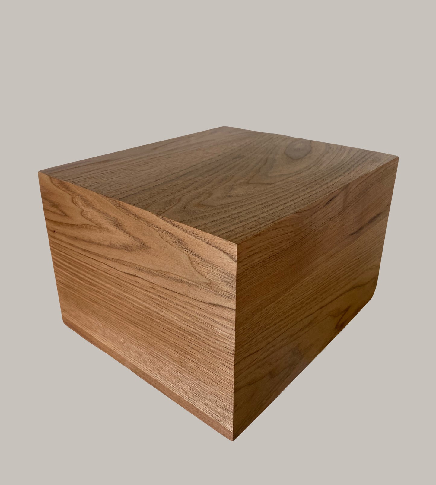 Minimalist Cremation Urn-Butternut, for Adult Human Ashes, up to 280 pounds