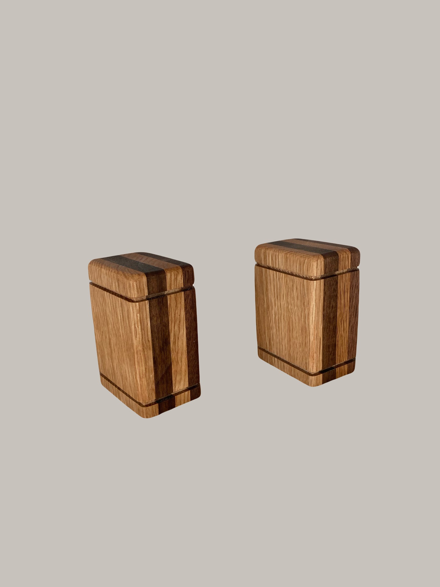 Black Walnut and Oak Keepsake Wood Urn