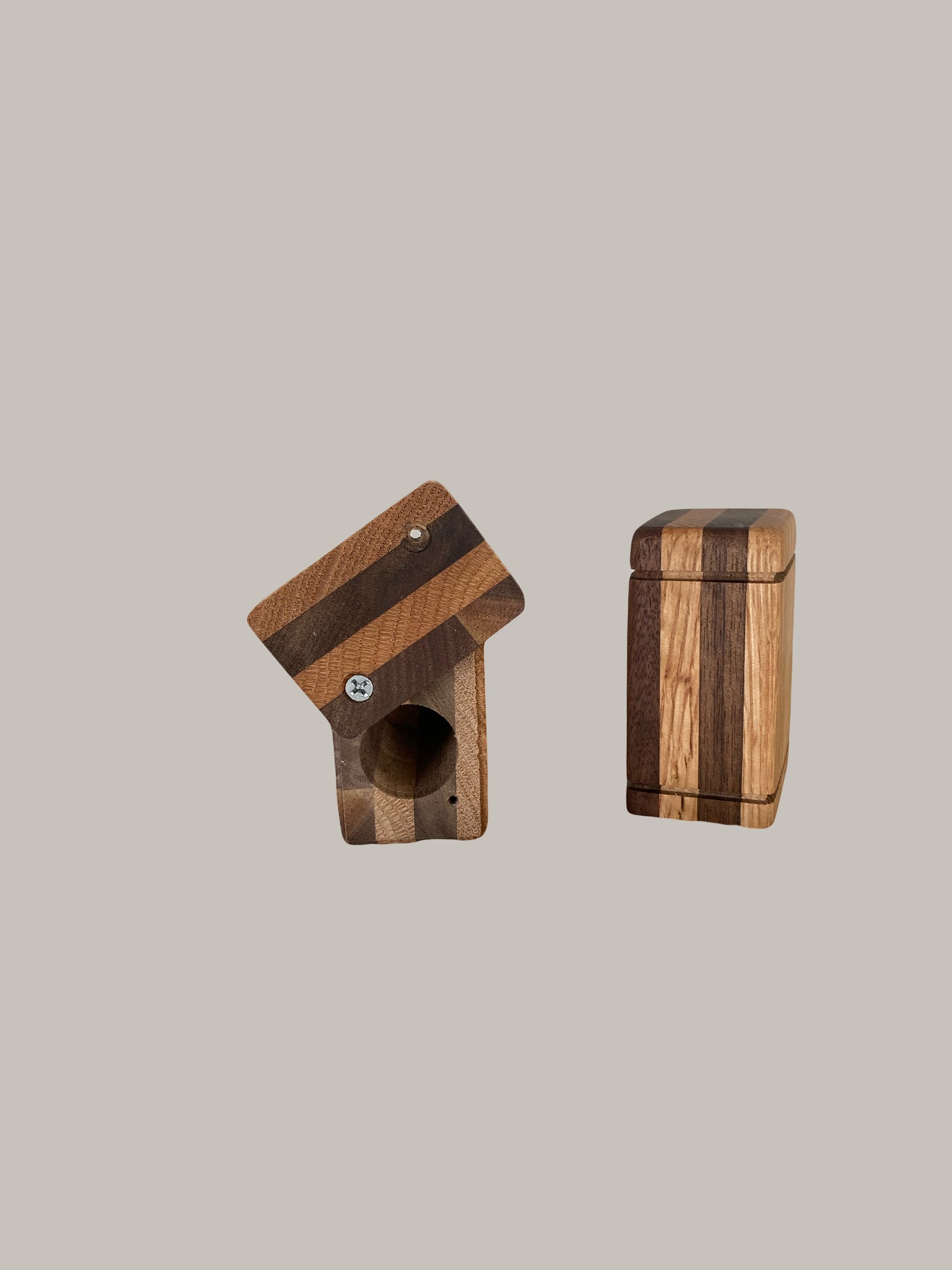 Black Walnut and Oak Keepsake Wood Urn