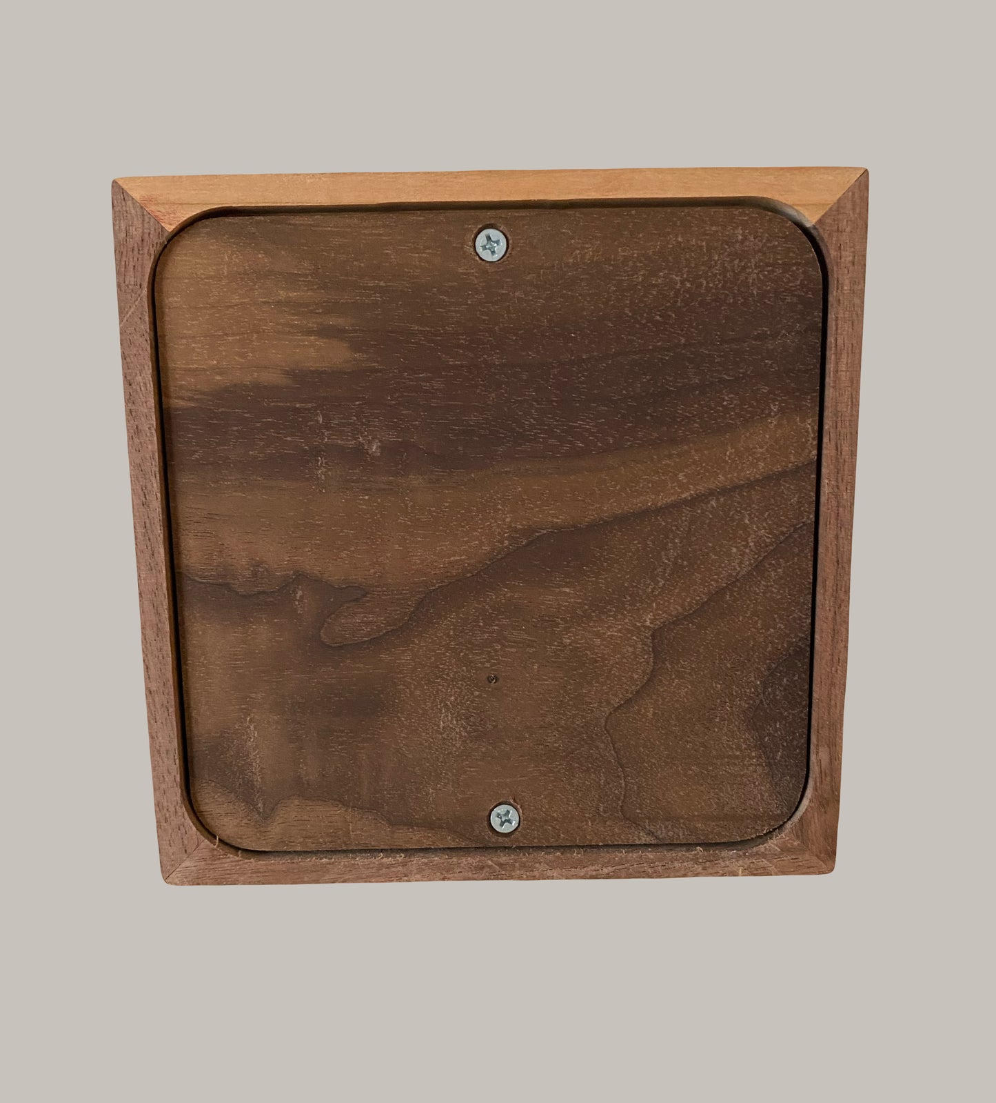 Cube Minimalist Cremation Urn-Black Walnut and Cherry, Human Ashes, up to 90 pounds