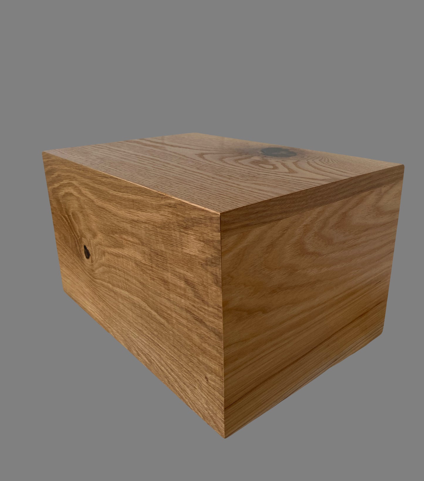 Cremation Urn- Oak and Hickory marbled, black and blue epoxy, imperfect, knotty for Ashes, up to 400 pounds