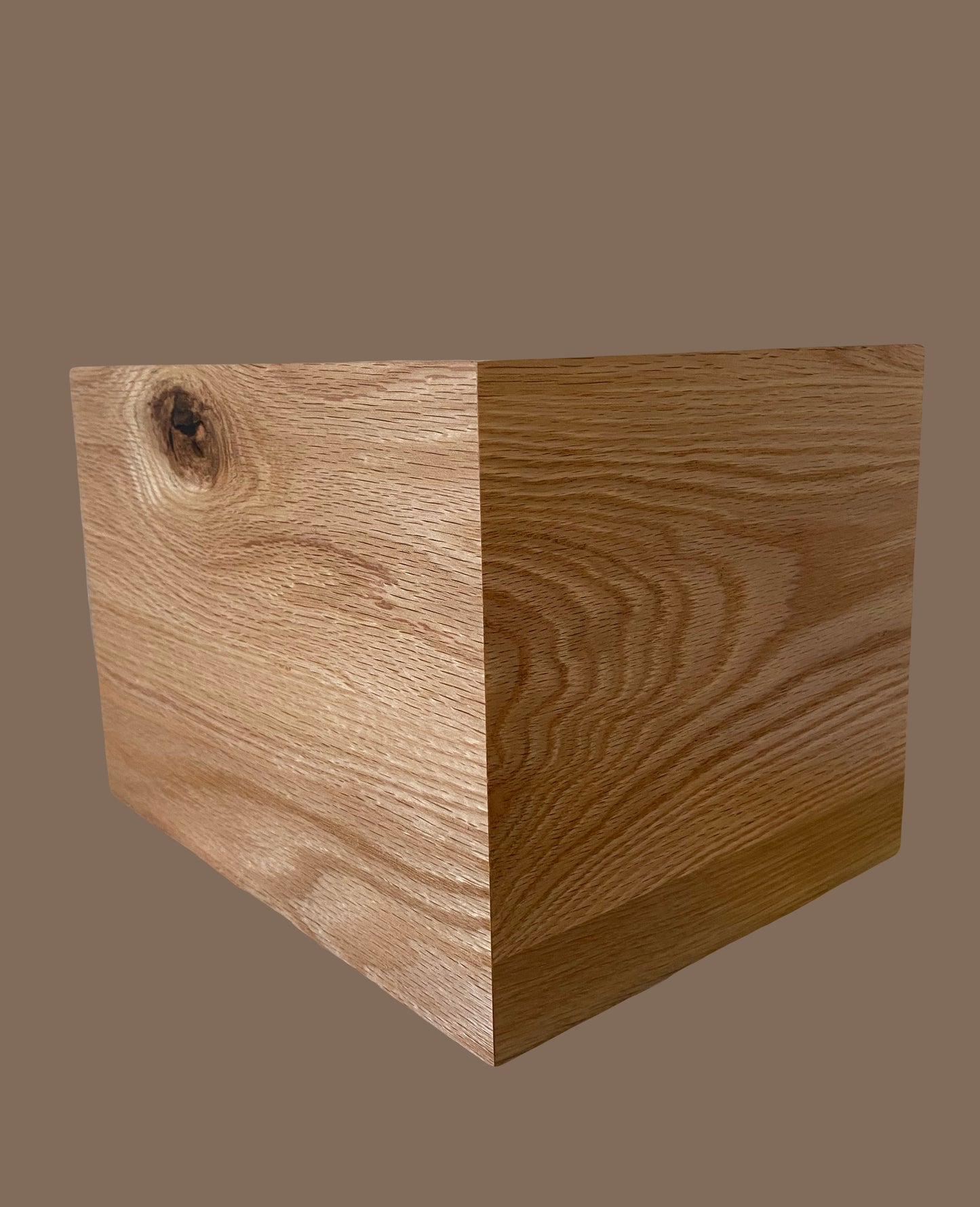 Cremation Urn- Oak—black epoxy, imperfect, knotty for Ashes, up to 300 pounds