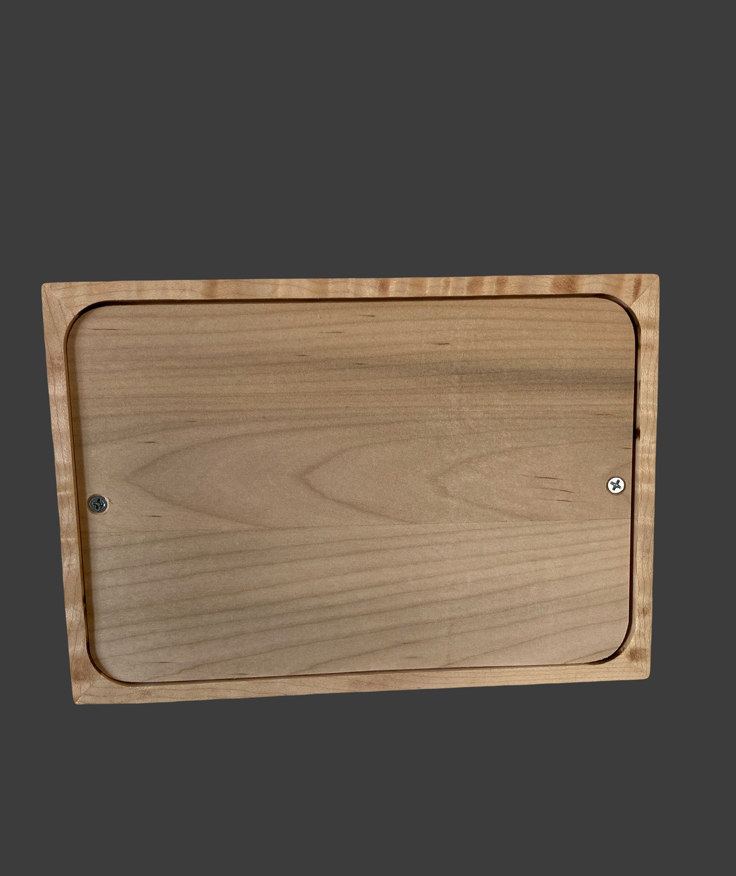 Minimalist Cremation Urn-Curly Maple, for Adult Human Ashes, up to 190 pounds