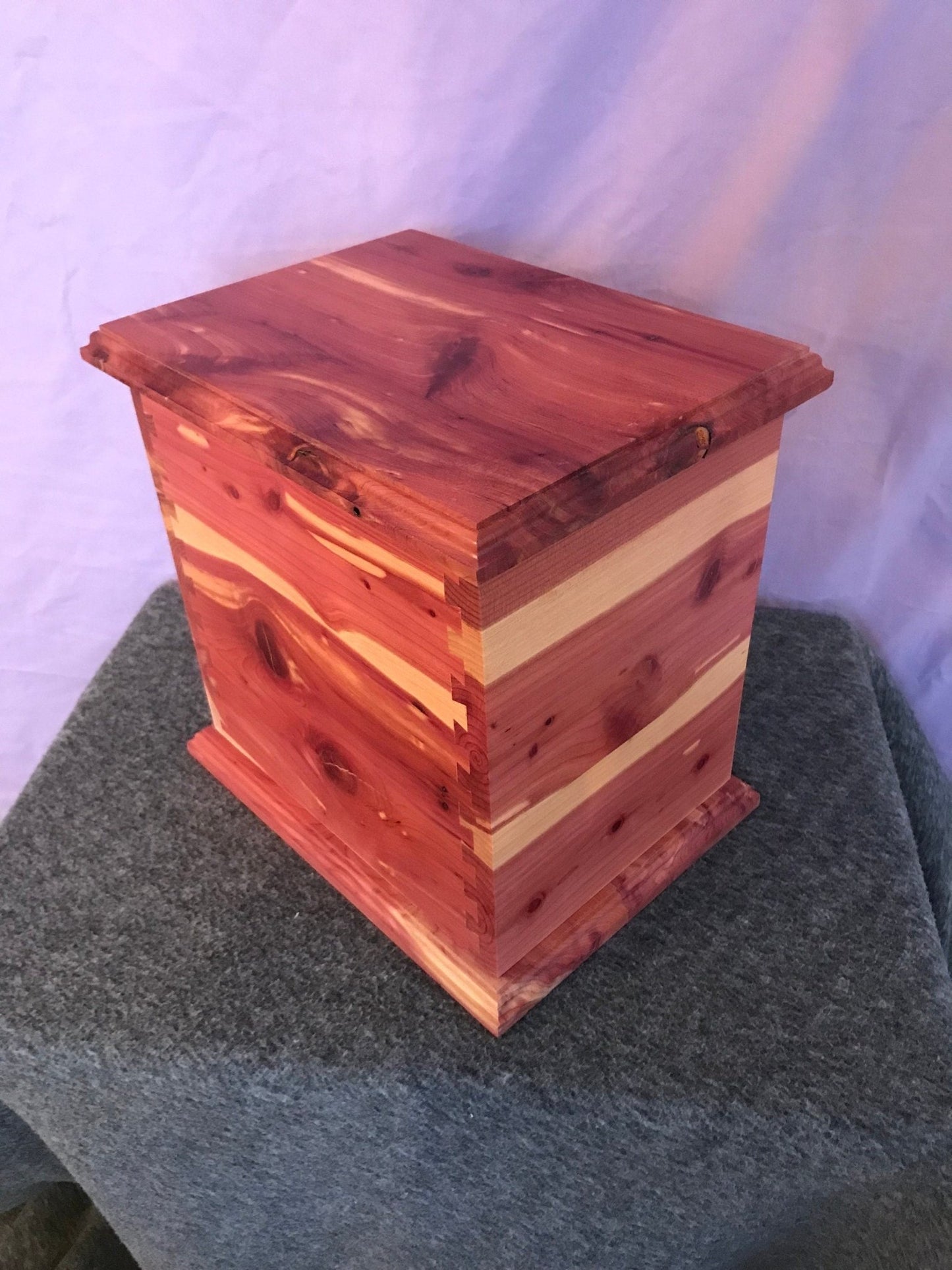 Dovetail Aromatic Cedar Cremation Urn for Human Ashes, up to 355 pounds, Companion urn