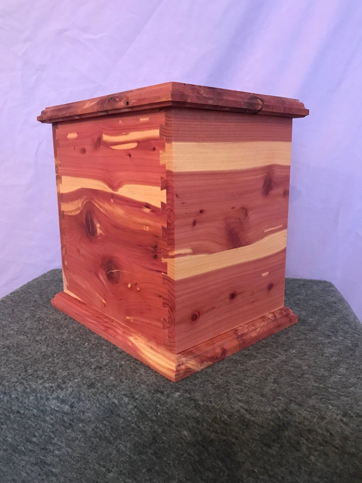 Dovetail Aromatic Cedar Cremation Urn for Human Ashes, up to 355 pounds, Companion urn