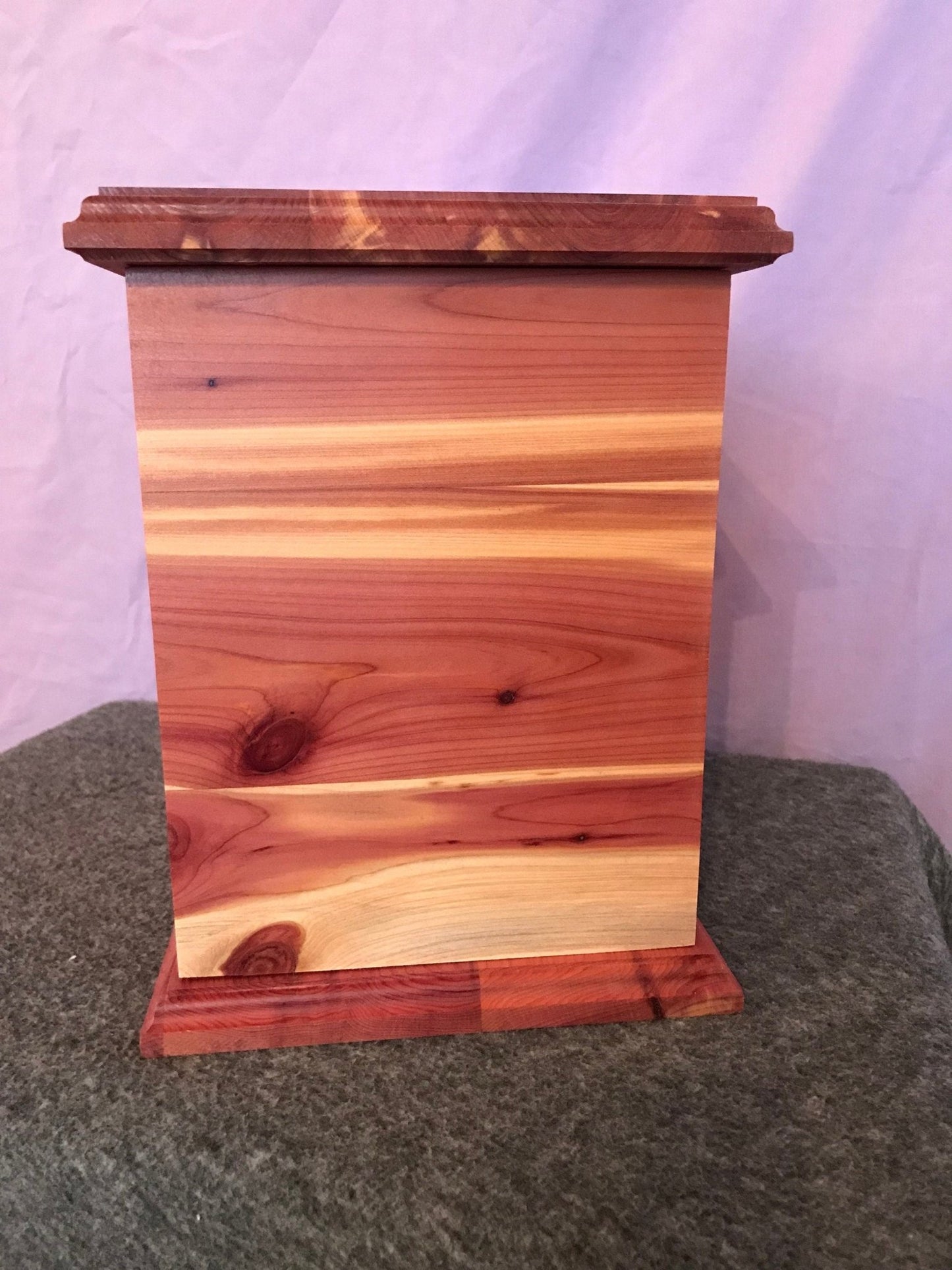 Dovetail Aromatic Cedar Cremation Urn for Human Ashes, up to 355 pounds, Companion urn