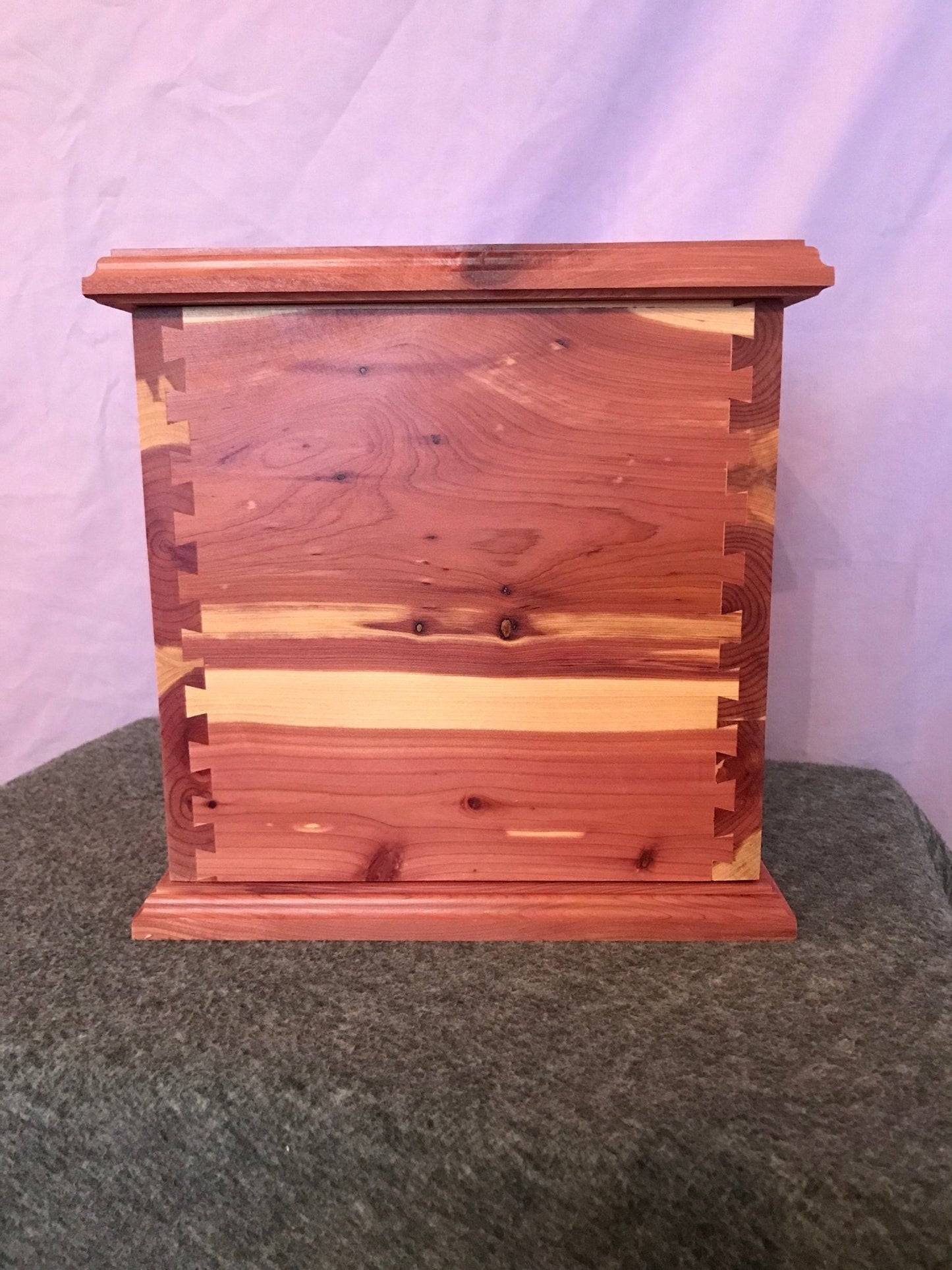 Dovetail Aromatic Cedar Cremation Urn for Human Ashes, up to 355 pounds, Companion urn