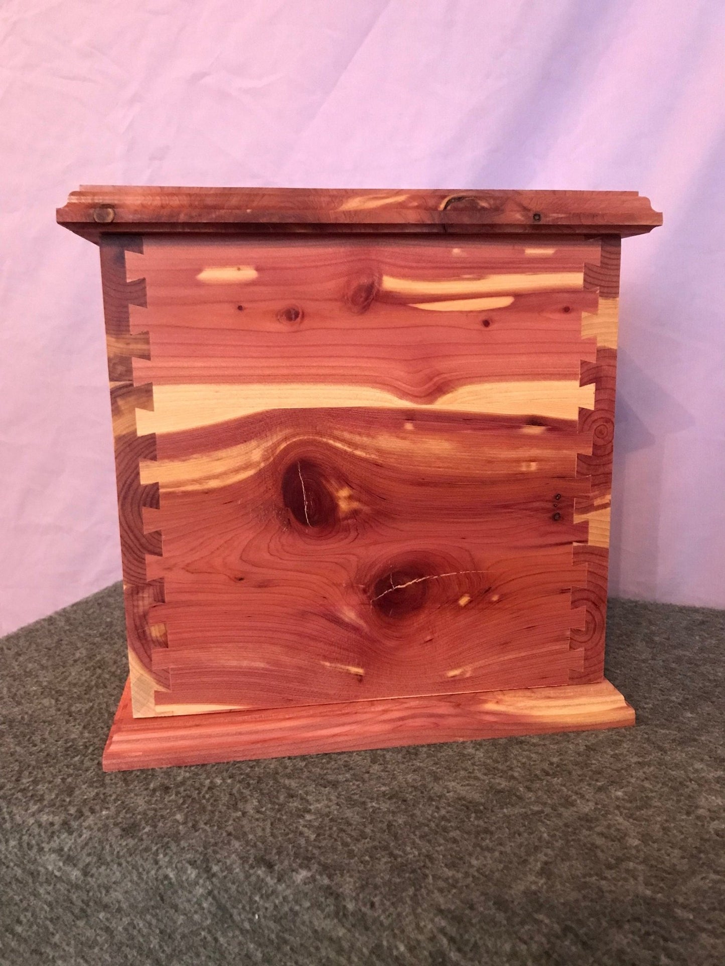 Dovetail Aromatic Cedar Cremation Urn for Human Ashes, up to 355 pounds, Companion urn