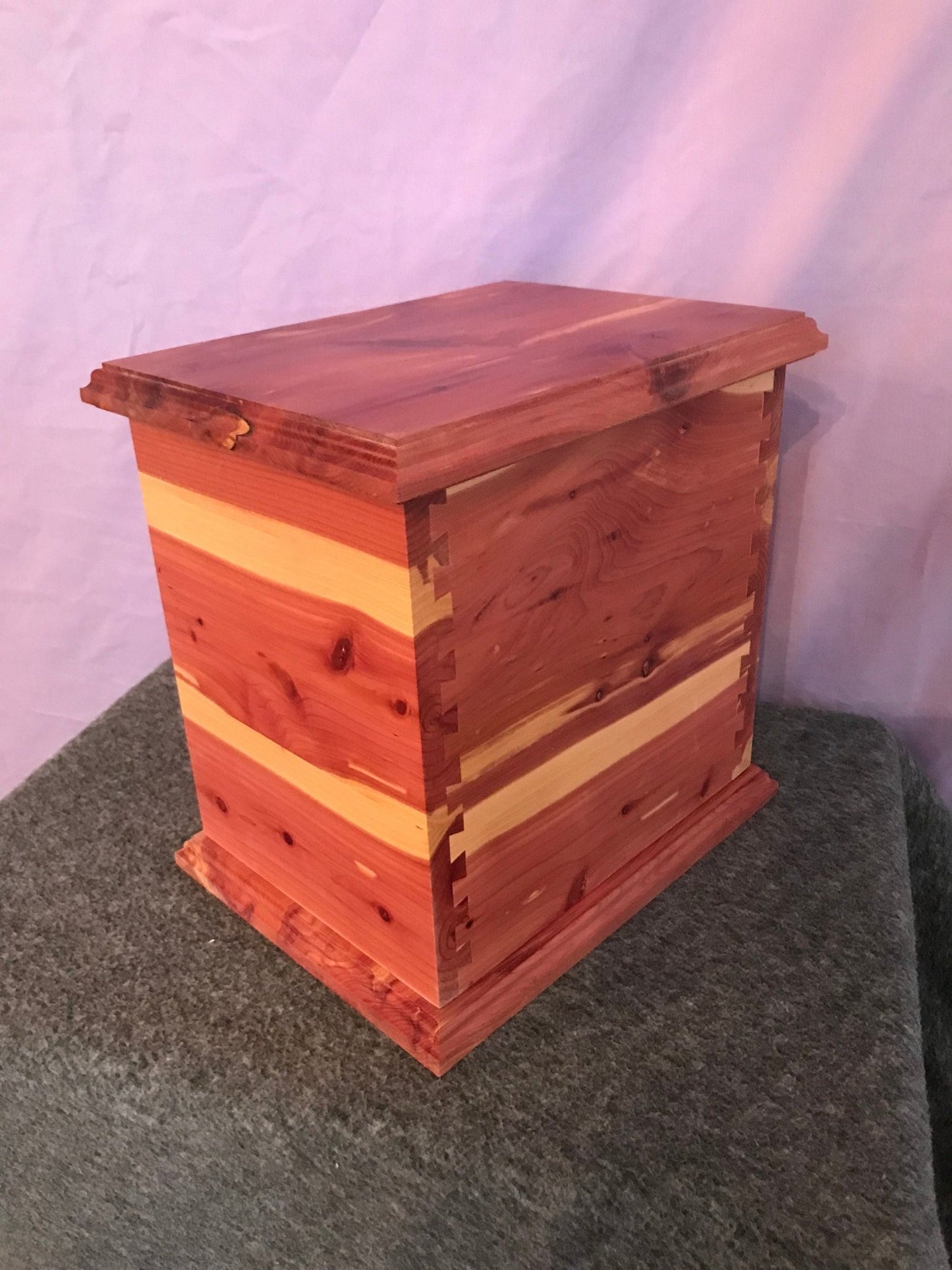 Dovetail Aromatic Cedar Cremation Urn for Human Ashes, up to 355 pounds, Companion urn