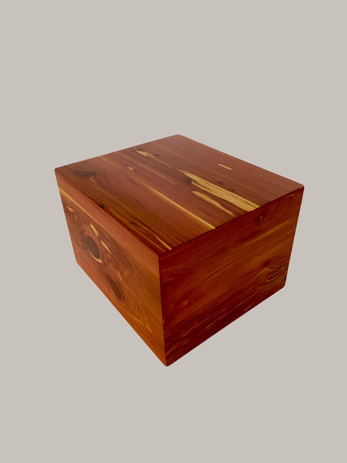 Minimalist Urn-Aromatic Cedar, for Adult Human Ashes, up to 280 pounds