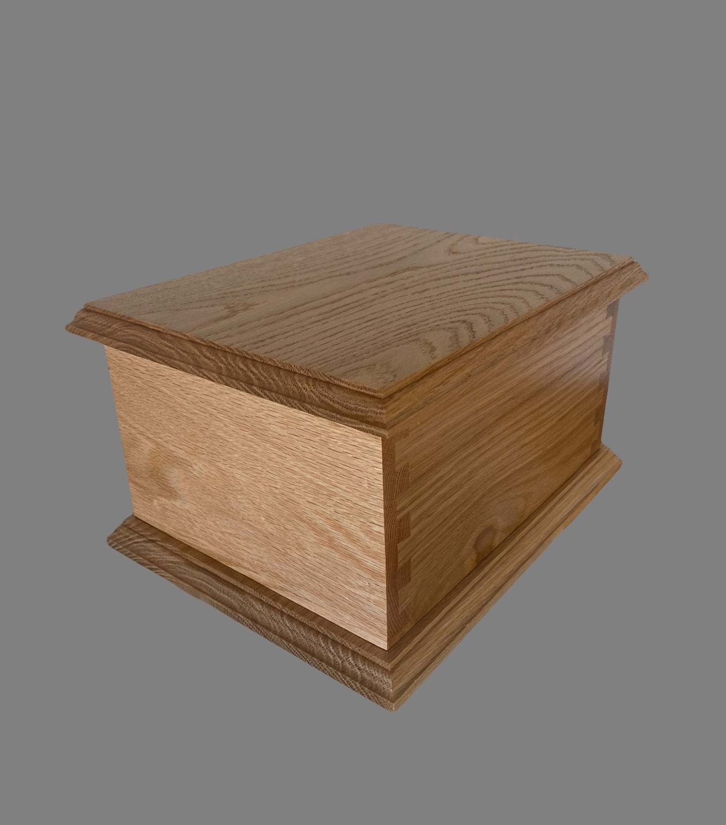 Oak Dovetail Urn for Adult Human Ashes, up to 230 pounds