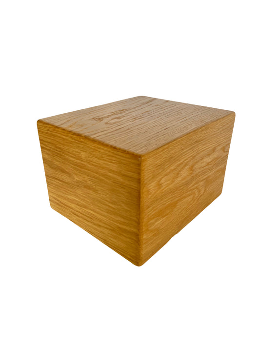The Solid-Oak Urn for Adult Human Ashes, up to 280 pounds