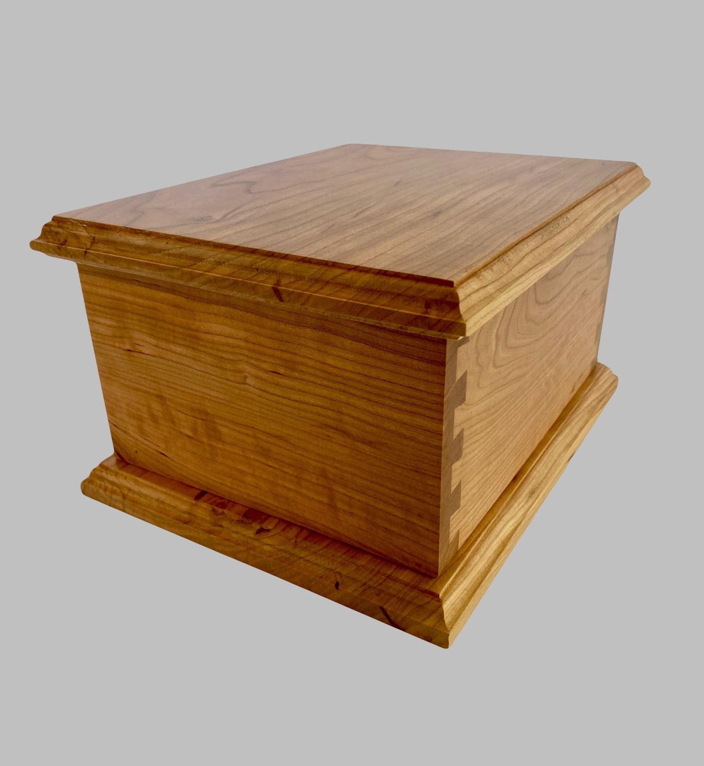 Cherry Dovetail Cremation Urn for Adult Human Ashes, up to 230 pounds