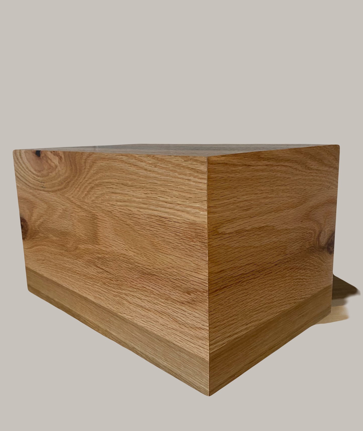 Cremation Urn- Oak—black/blue epoxy, imperfect, knotty for Ashes, up to 375 pounds