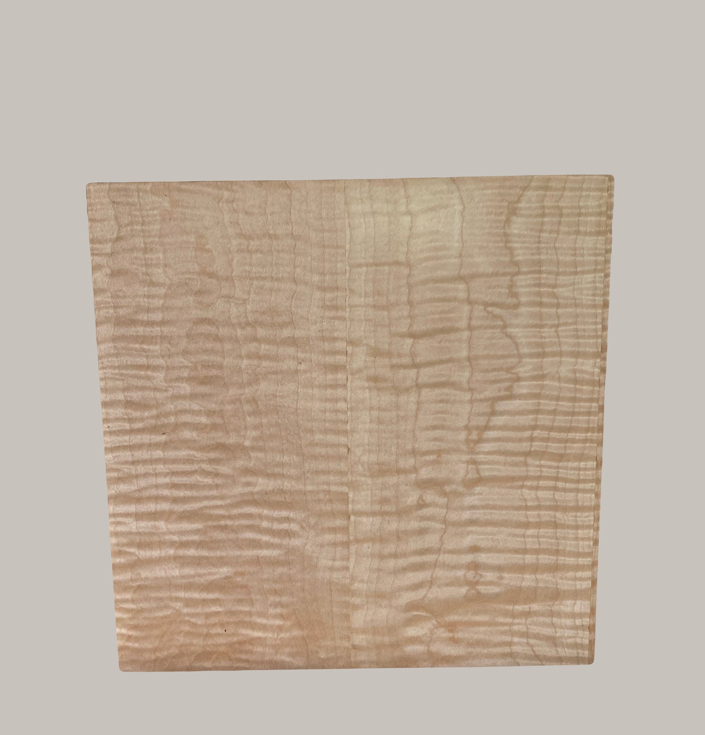 Minimalist Cremation Urn-Curly Maple, for Adult Human Ashes, up to 135 pounds