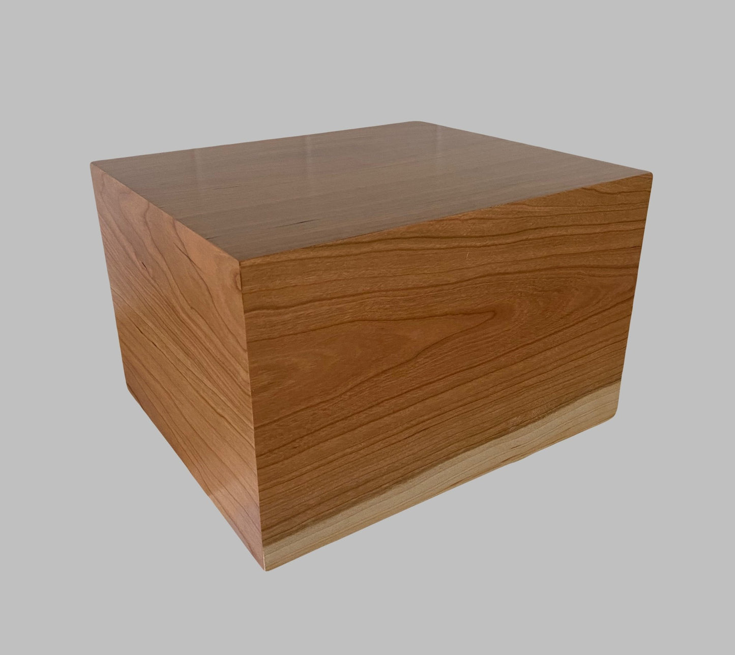 Minimalist Cremation Urn-Cherry, for Adult Human Ashes, up to 280 pounds