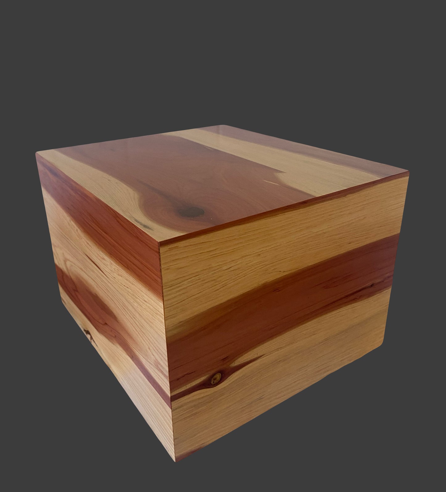Minimalist Urn-Aromatic Cedar, for Adult Human Ashes, mostly white, up to 280 pounds