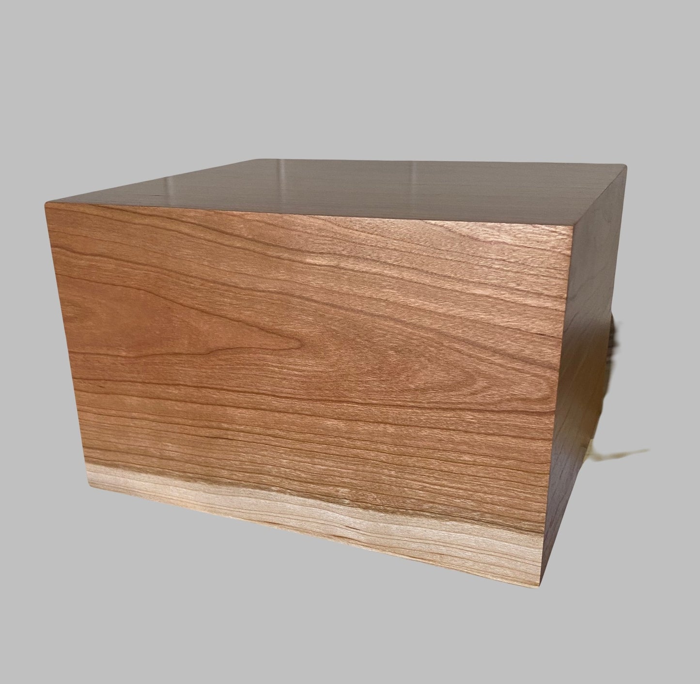 Minimalist Cremation Urn-Cherry, for Adult Human Ashes, up to 280 pounds