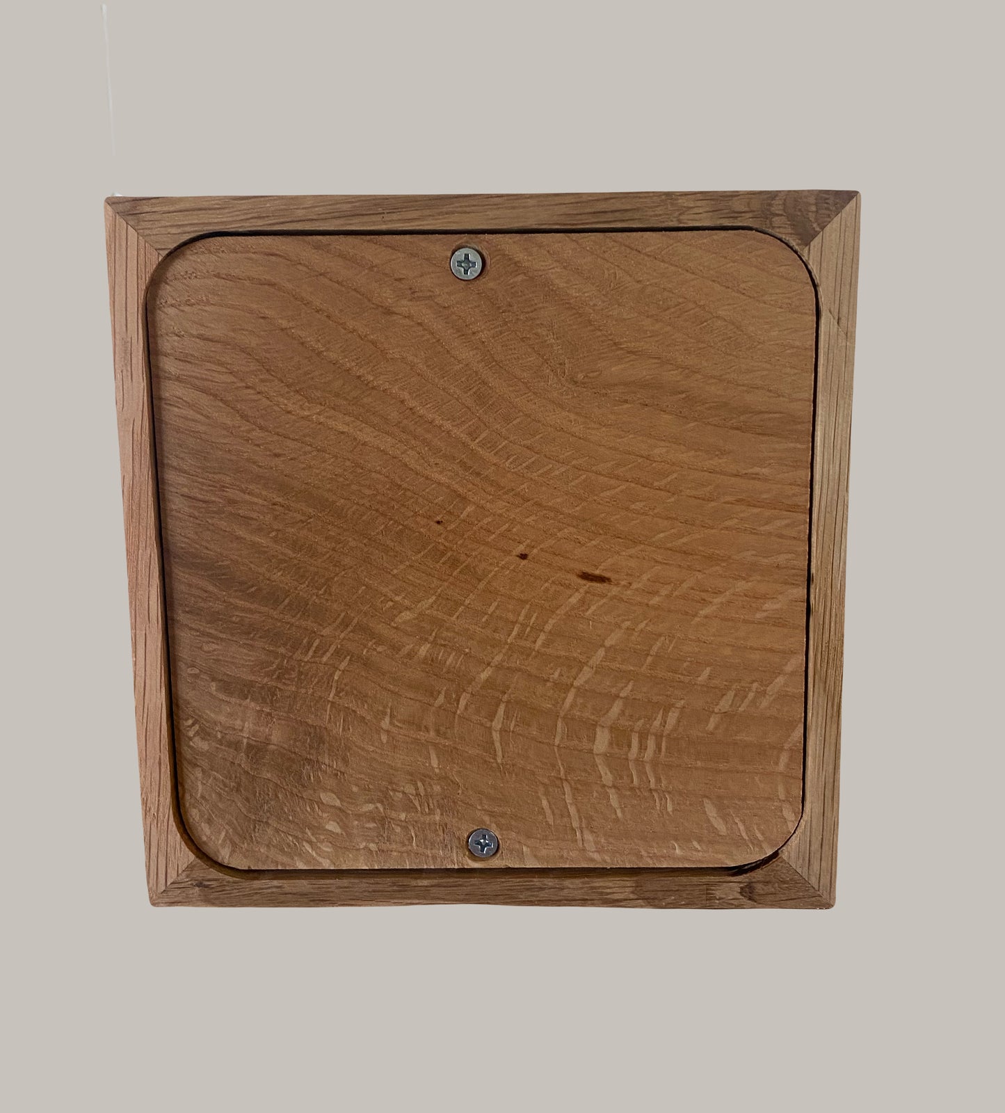 Quartersawn Oak cube Cremation Urn for Small Human ashes, up to 115 pounds