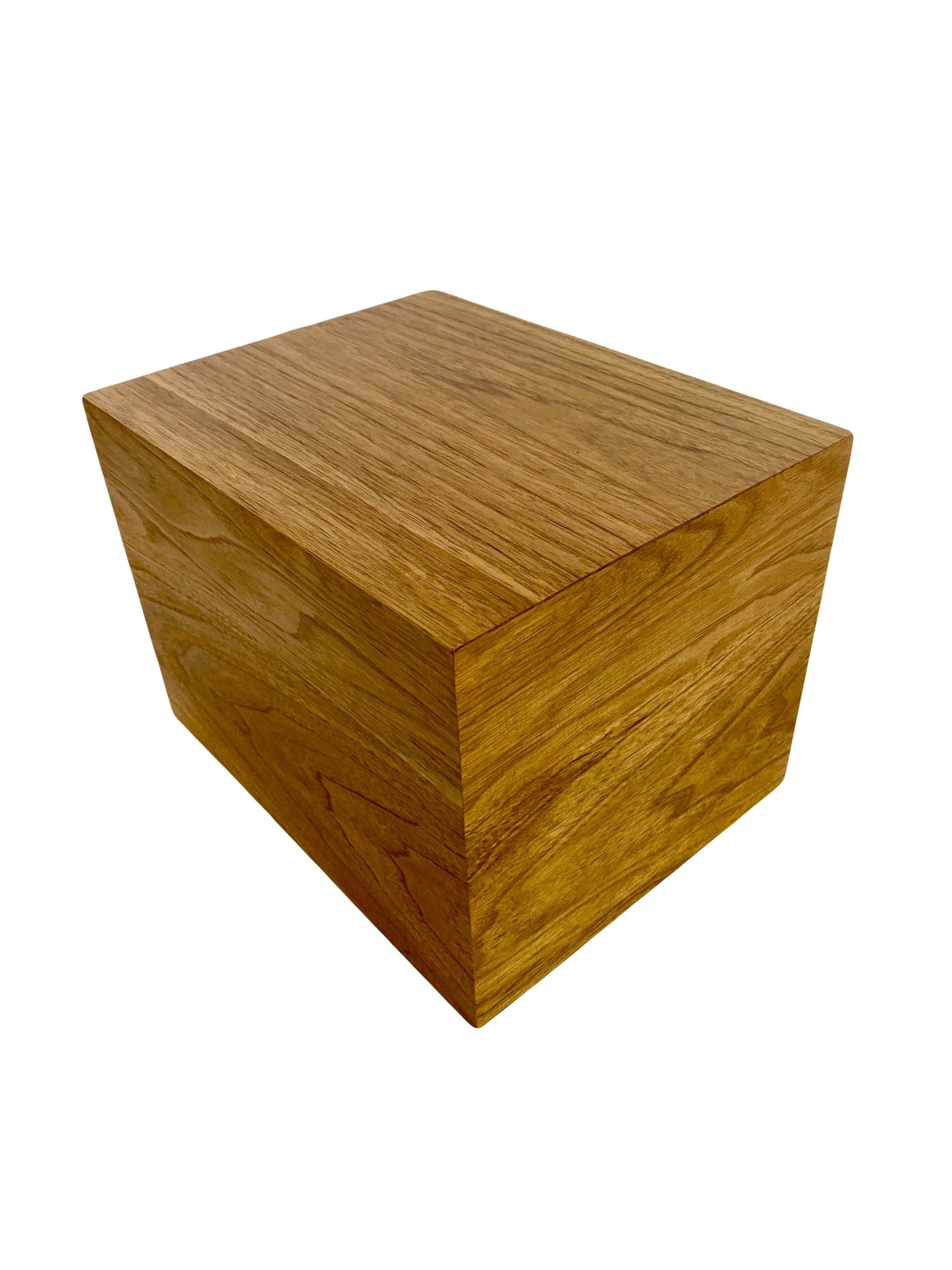 Minimalist Cremation Urn-Butternut, for Adult Human Ashes, up to 225 pounds