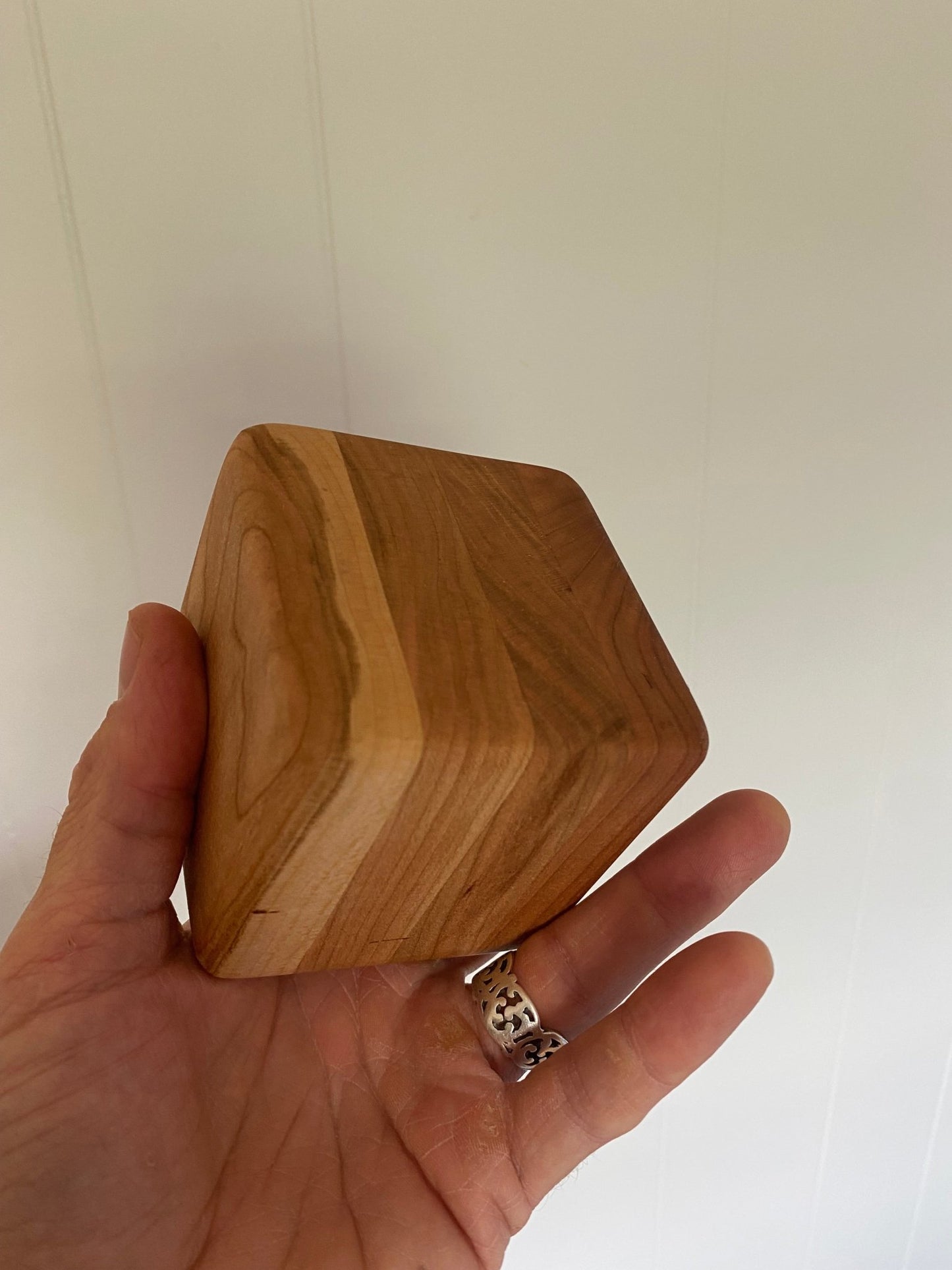 Keepsake Therapy Cube-Minimalist Cherry wood-Stress relief block