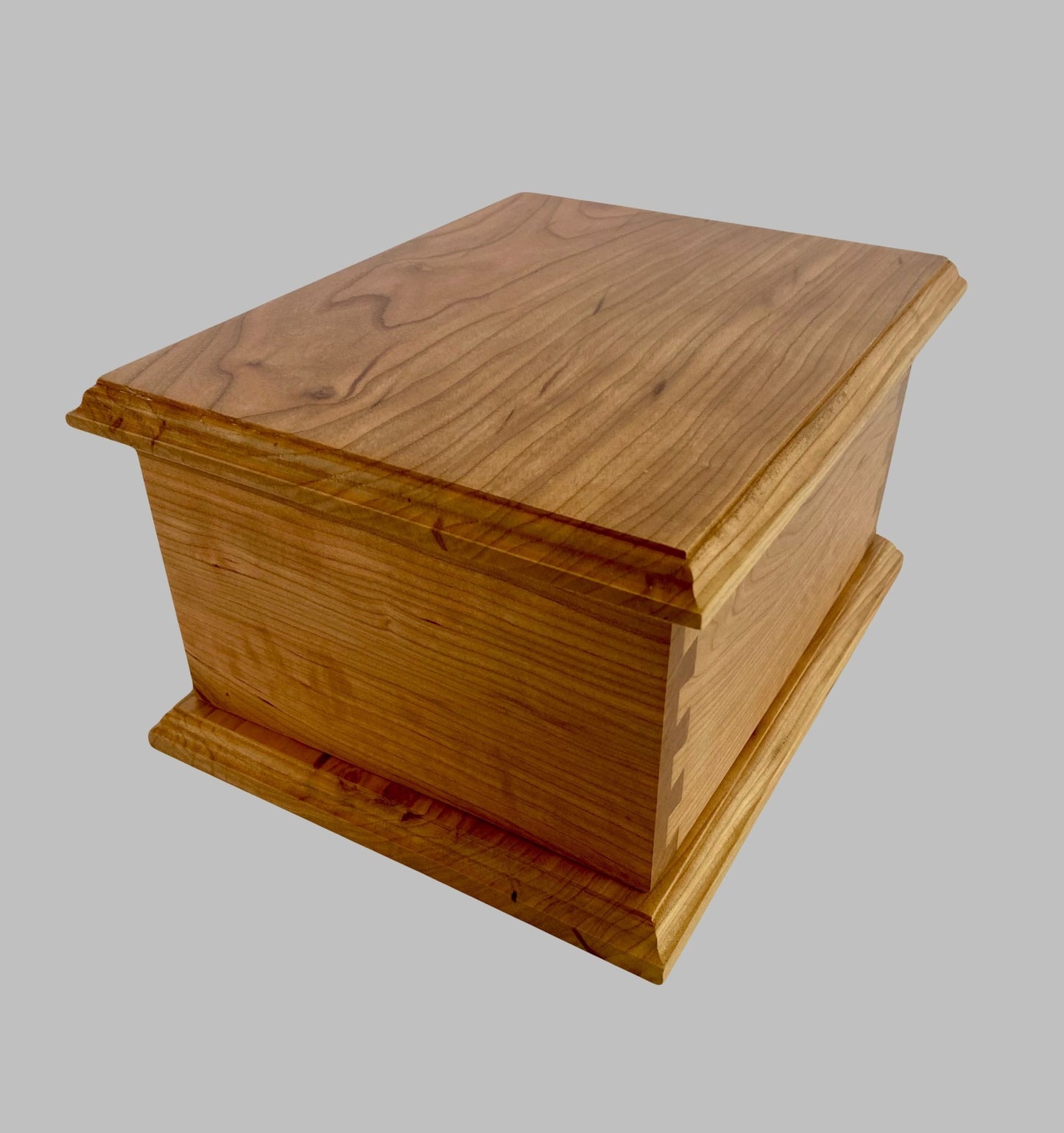 Cherry Dovetail Cremation Urn for Adult Human Ashes, up to 230 pounds