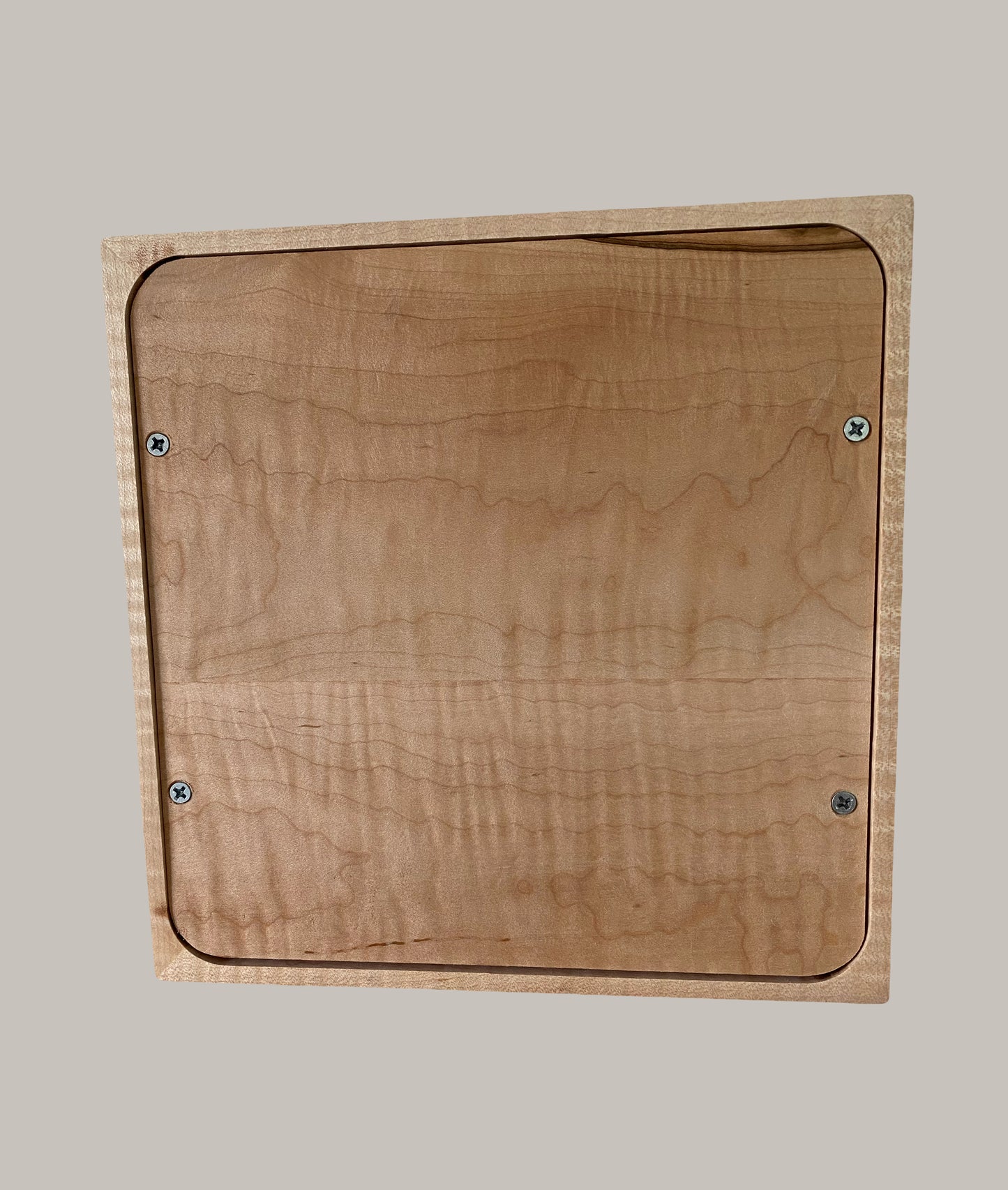 Minimalist Cremation Urn-Curly Maple, for Adult Human Ashes, up to 135 pounds