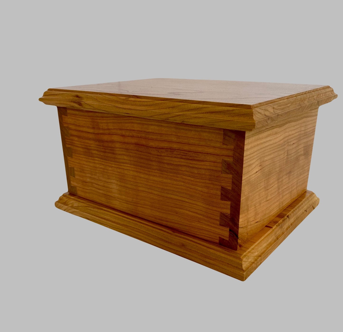 Cherry Dovetail Cremation Urn for Adult Human Ashes, up to 230 pounds