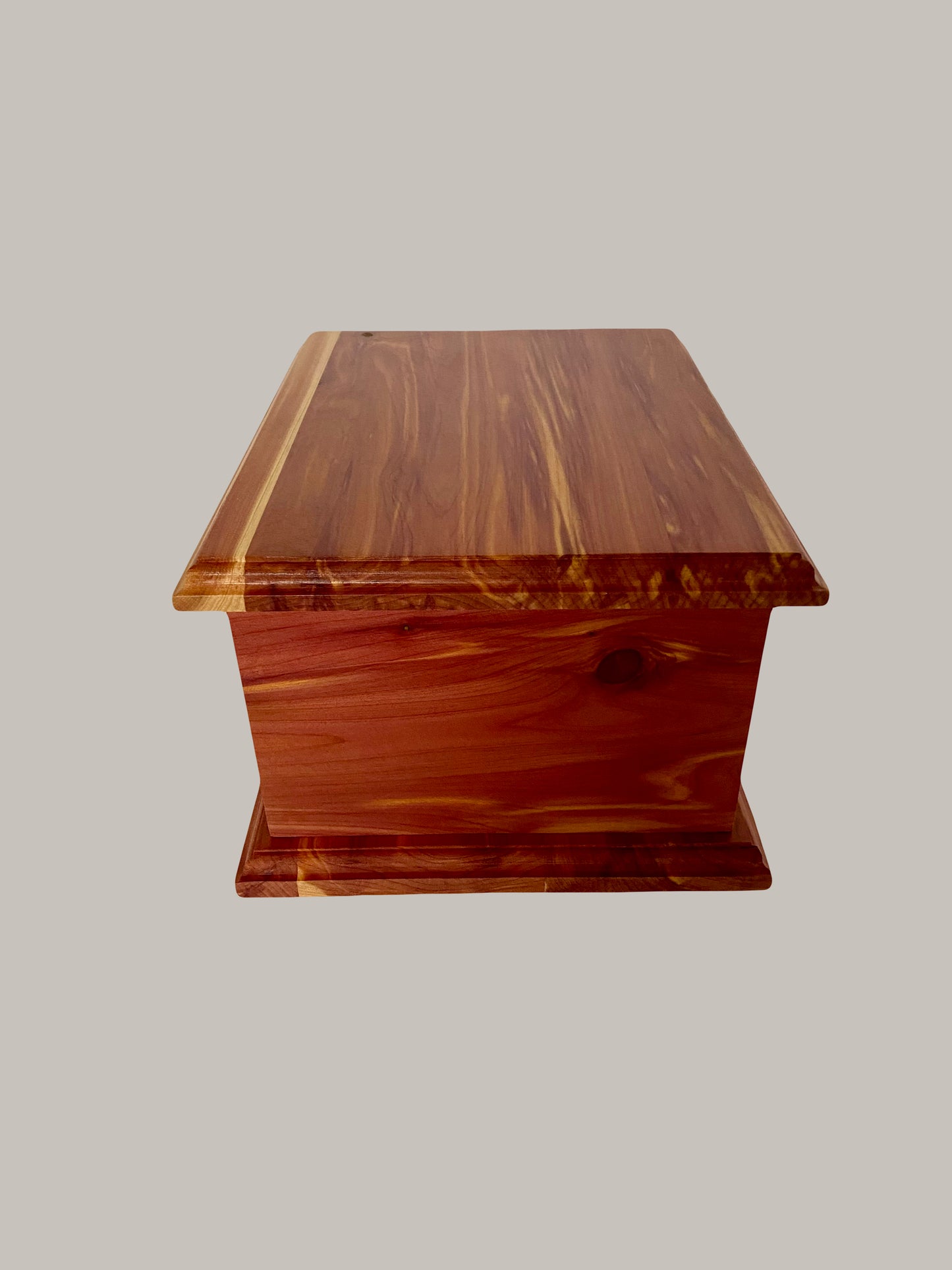 Aromatic Cedar Dovetail Urn for Human Ashes, up to 230 pounds