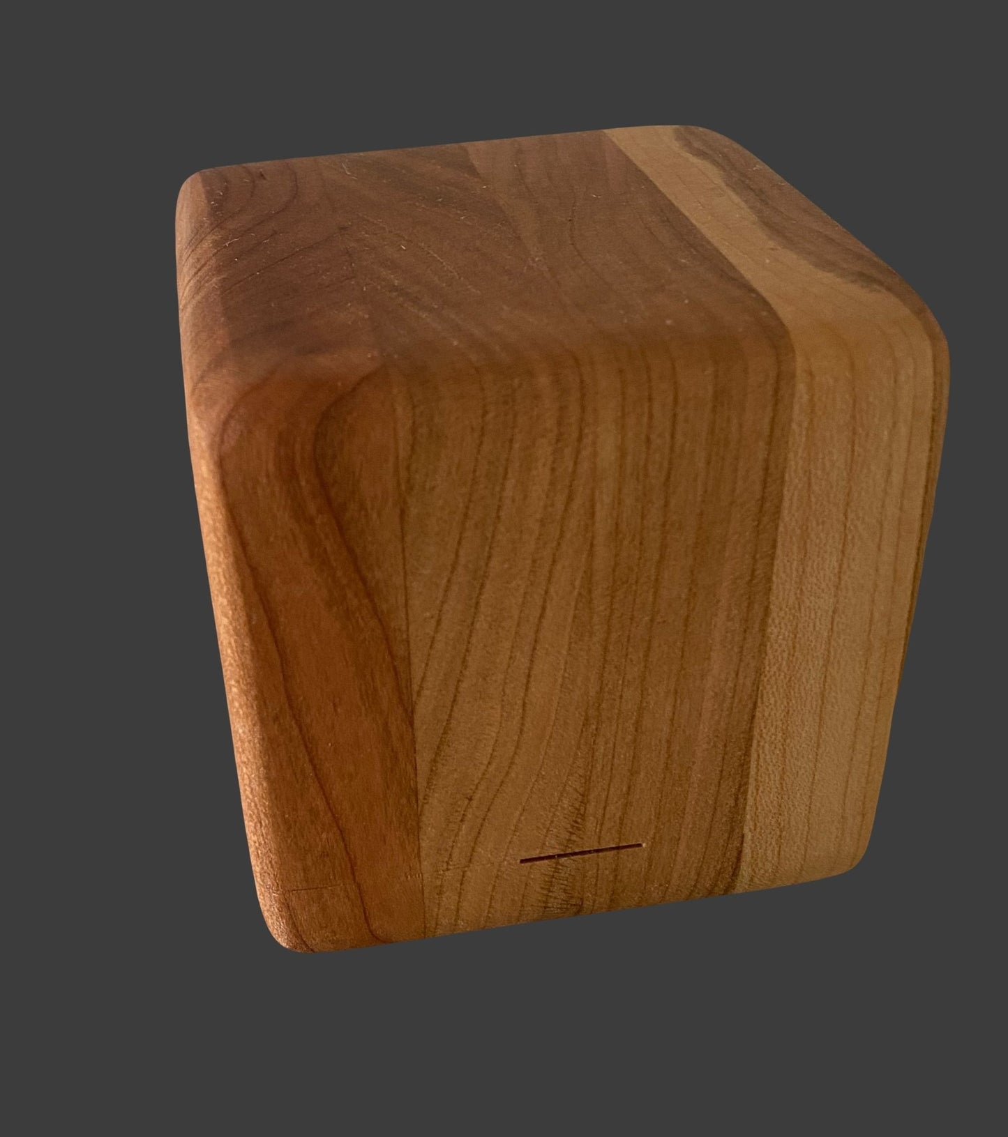 Keepsake Therapy Cube-Minimalist Cherry wood-Stress relief block