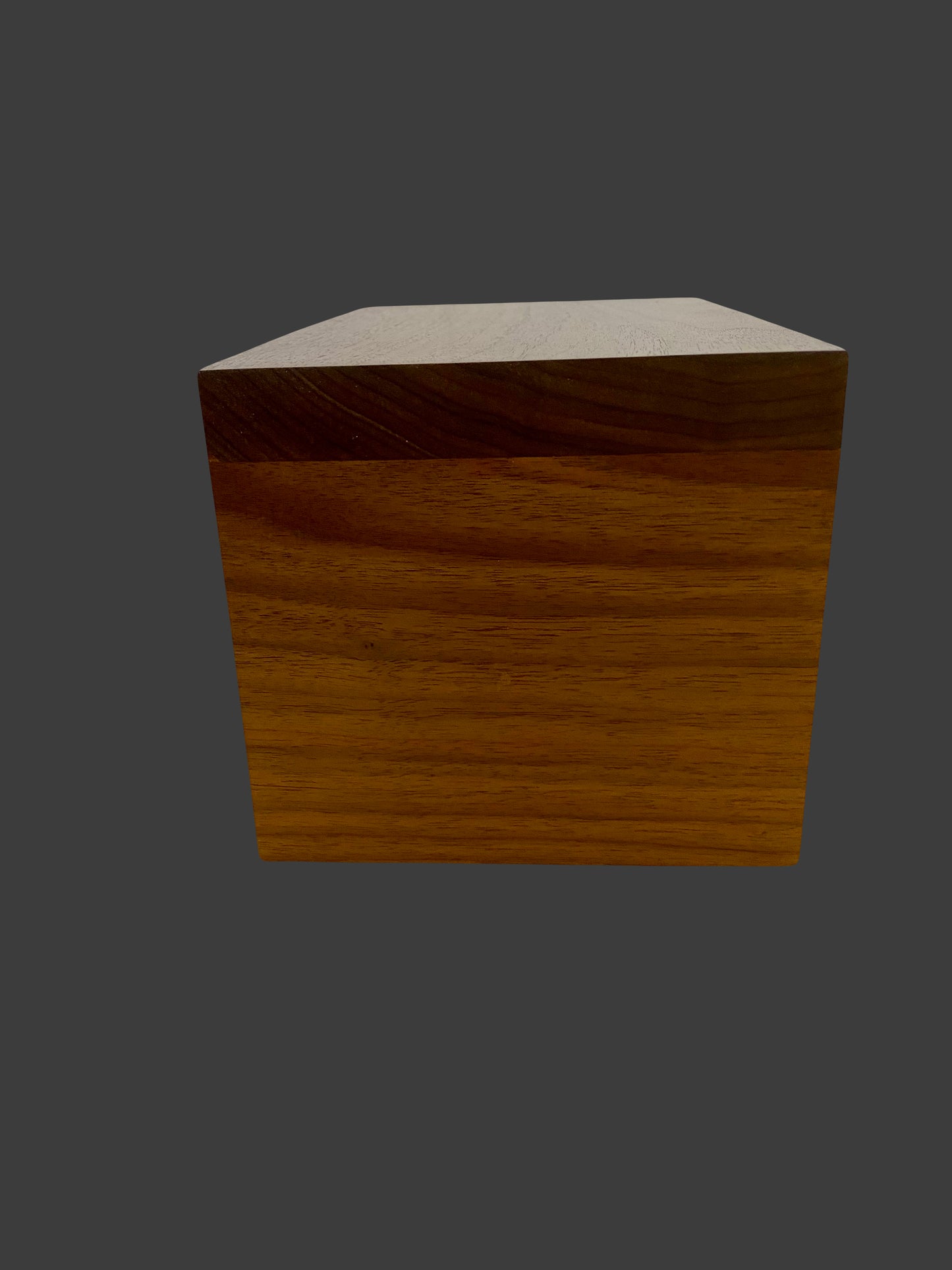 Minimalist Cremation Urn-Black Walnut-dovetail, for Adult Human Ashes, up to 120 pounds