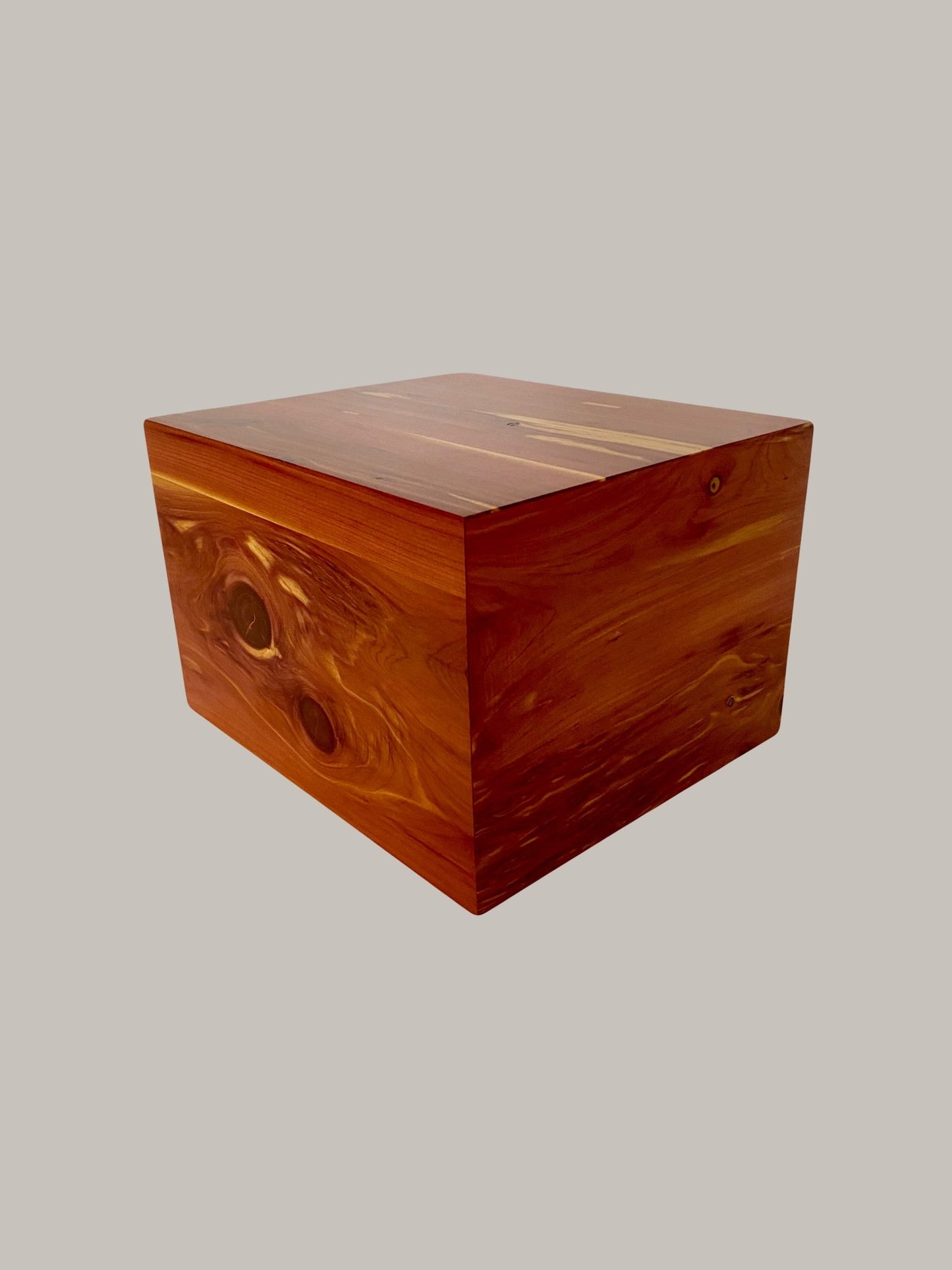 Minimalist Urn-Aromatic Cedar, for Adult Human Ashes, up to 280 pounds