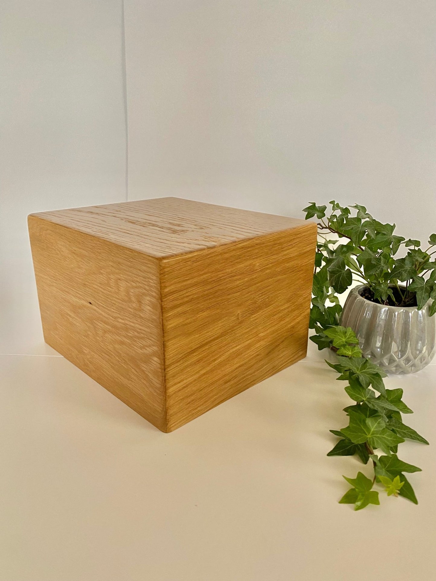 The Solid-Oak Urn for Adult Human Ashes, up to 280 pounds