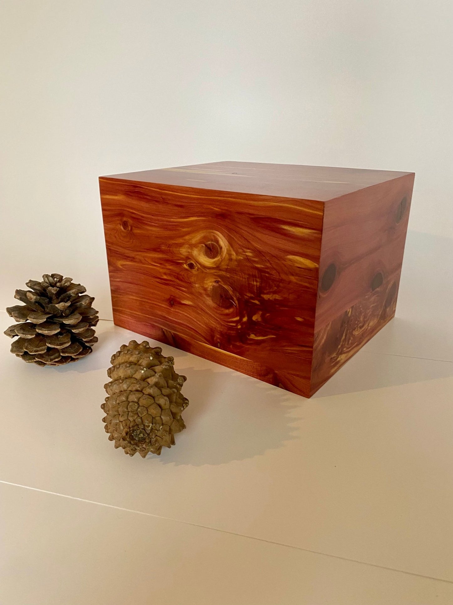 Minimalist Urn-Aromatic Cedar, for Adult Human Ashes, up to 280 pounds