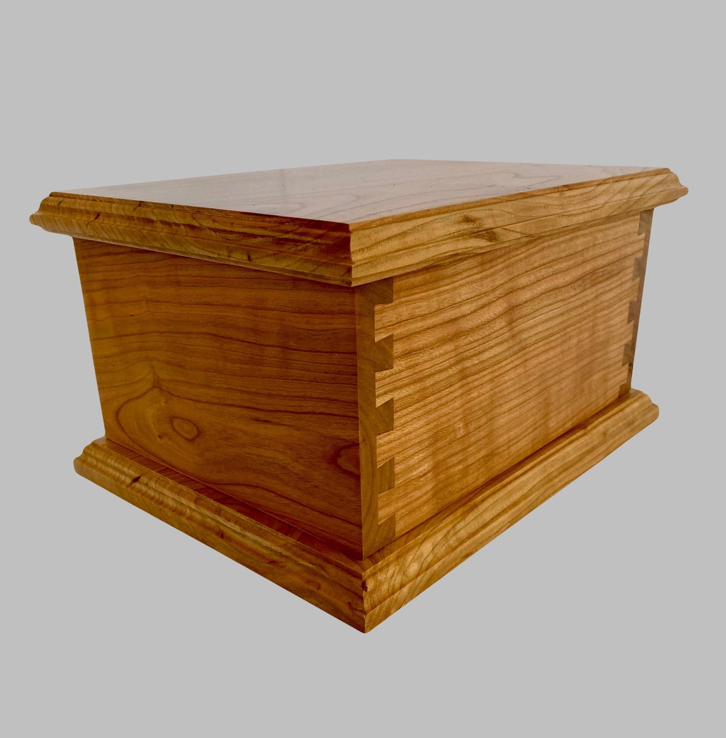 Cherry Dovetail Cremation Urn for Adult Human Ashes, up to 230 pounds