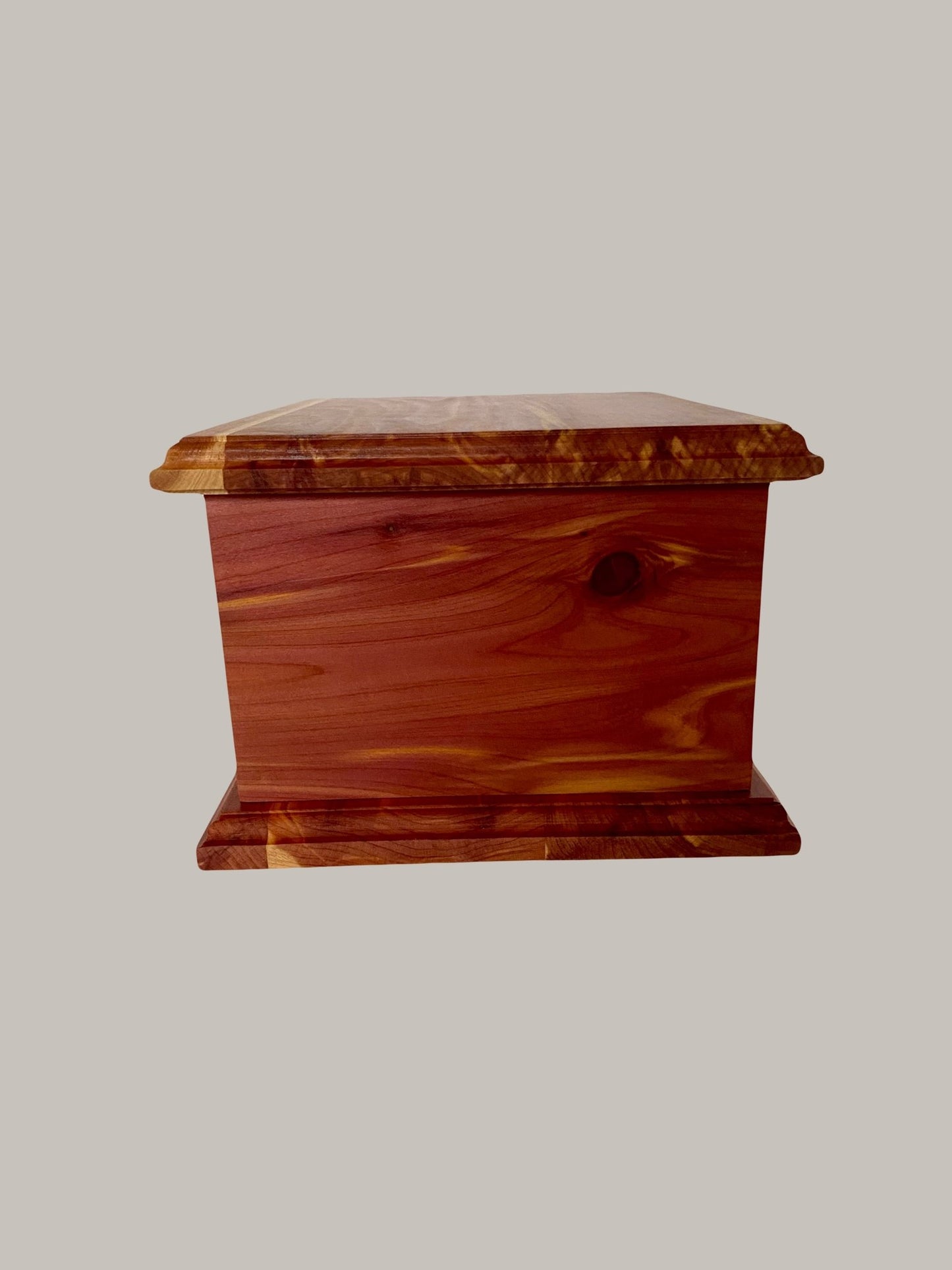 Aromatic Cedar Dovetail Urn for Human Ashes, up to 230 pounds