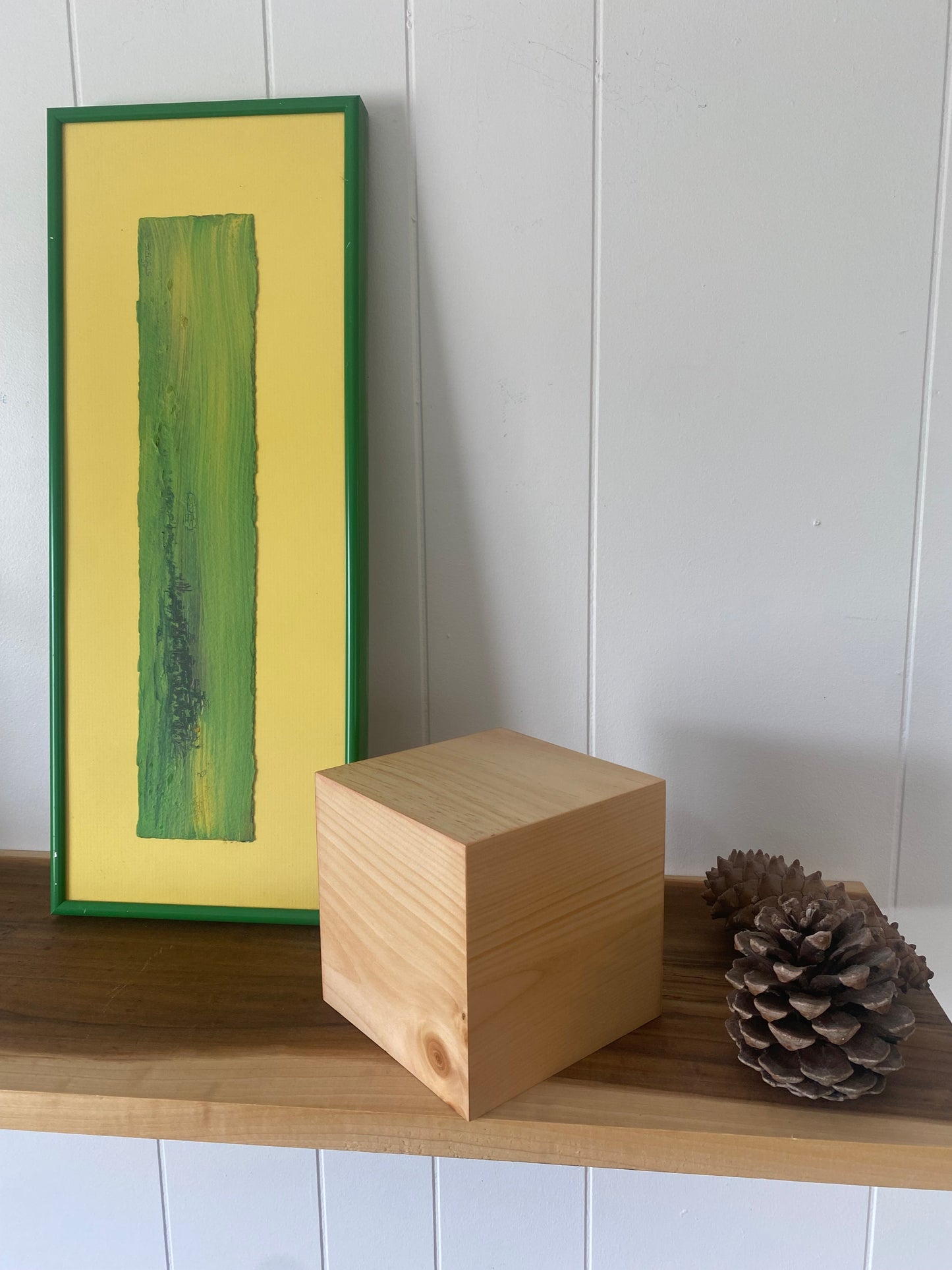 Pine wood Cube Cremation Urn for Small Human ashes, up to 90 pounds