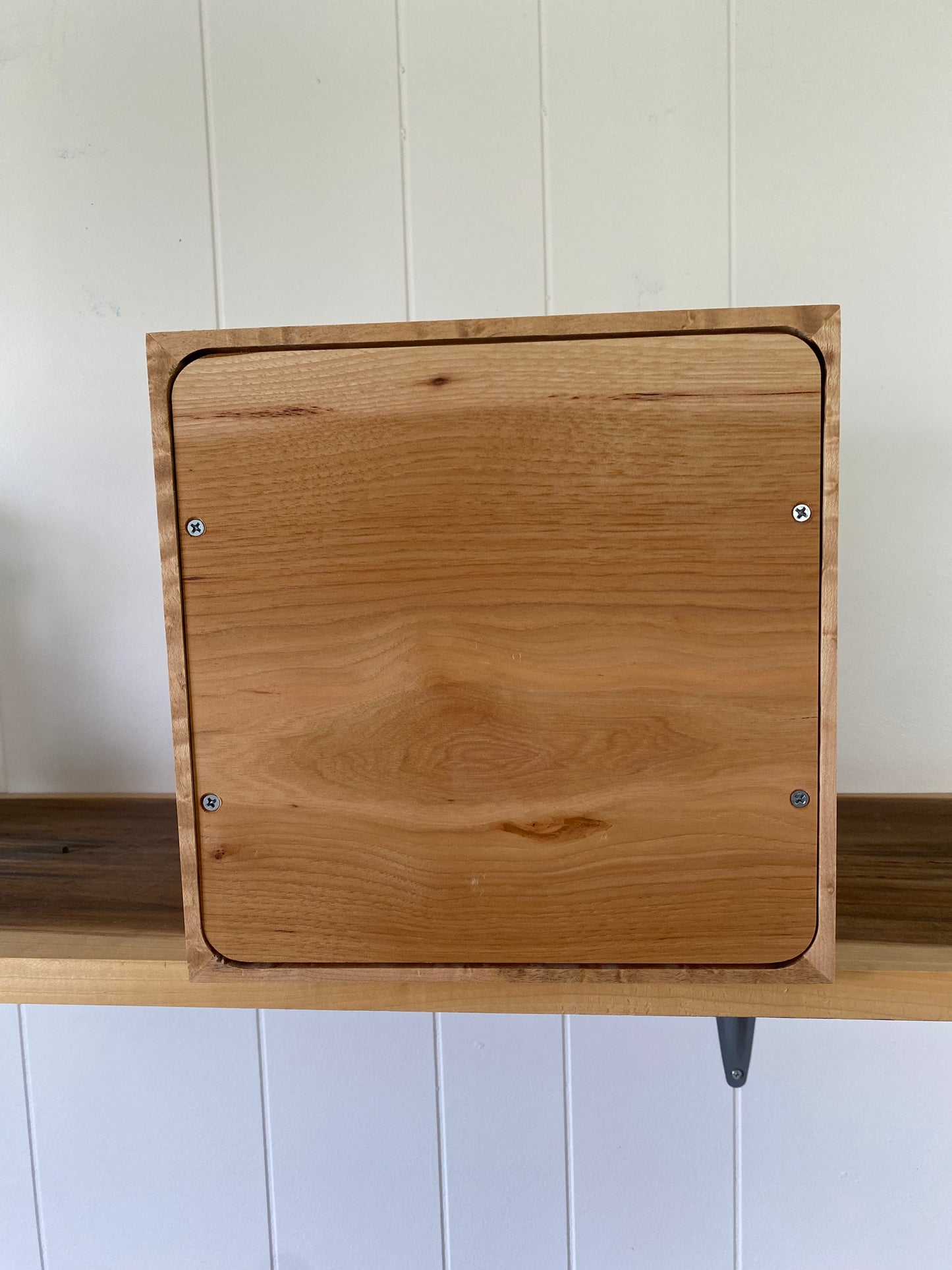 Minimalist Cremation Urn-Birdseye maple, imperfect wood, for Adult Human Ashes, up to 380 pounds