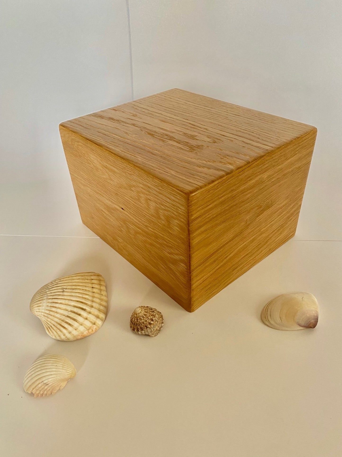 The Solid-Oak Urn for Adult Human Ashes, up to 280 pounds