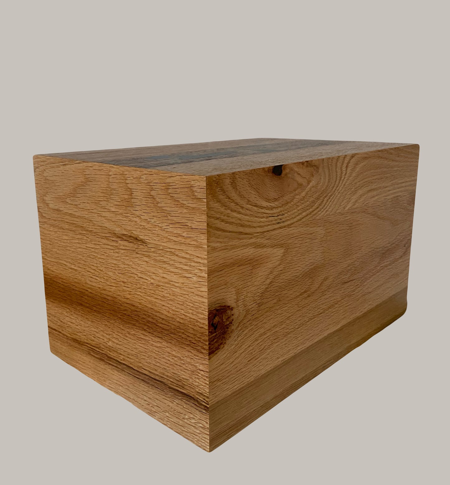 Cremation Urn- Oak—black/blue epoxy, imperfect, knotty for Ashes, up to 375 pounds