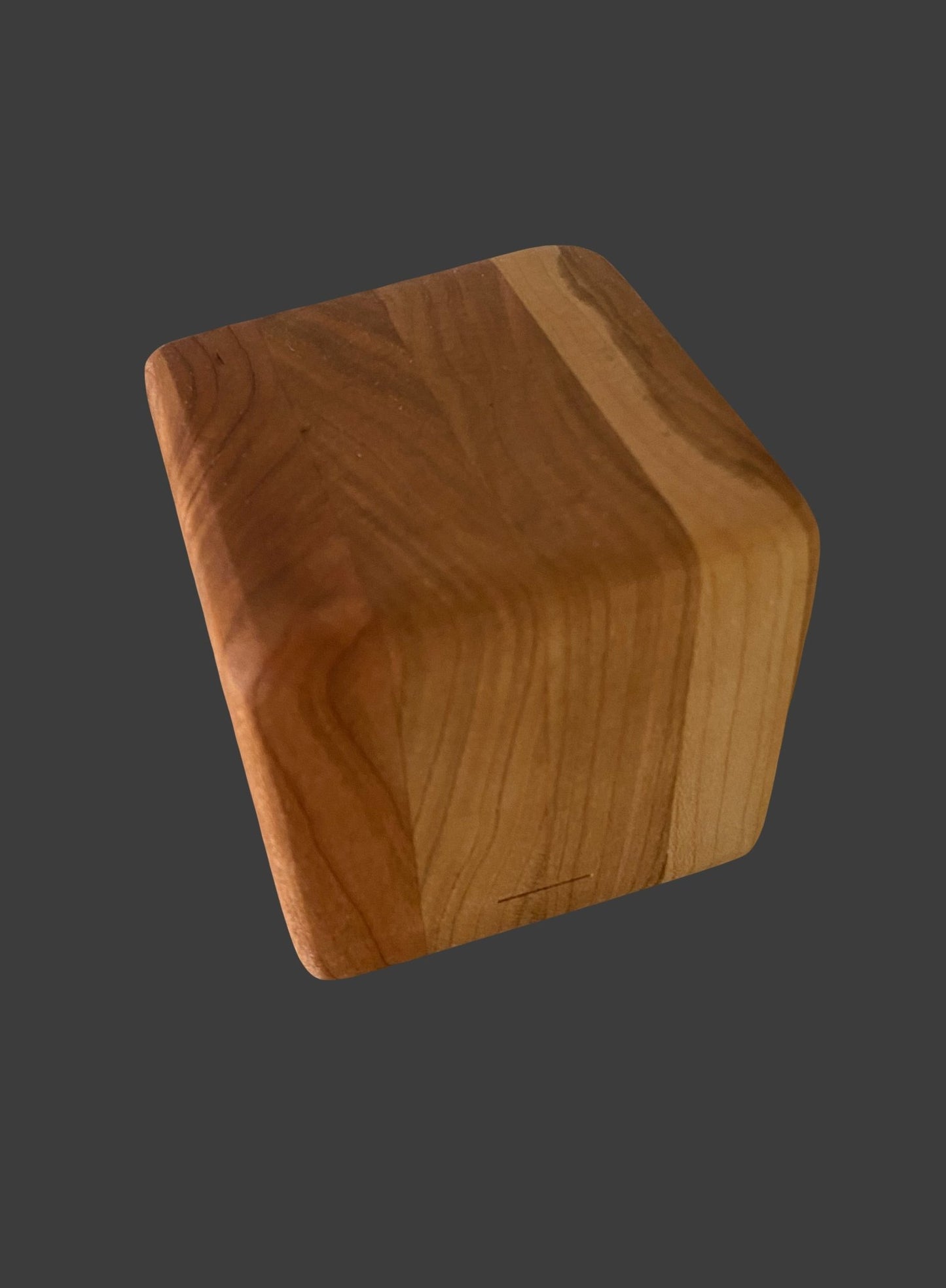 Keepsake Therapy Cube-Minimalist Cherry wood-Stress relief block