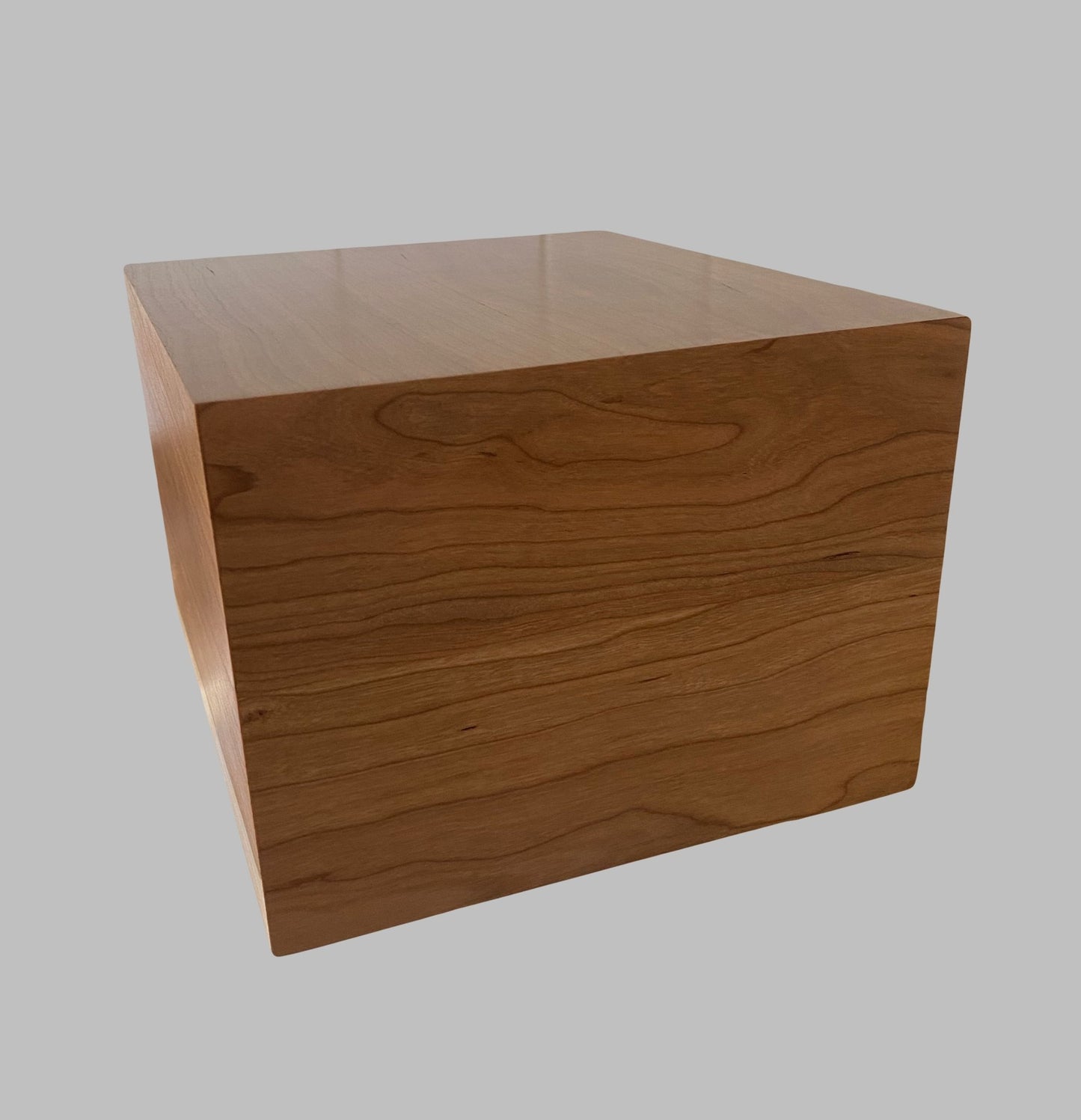 Minimalist Cremation Urn-Cherry, for Adult Human Ashes, up to 280 pounds