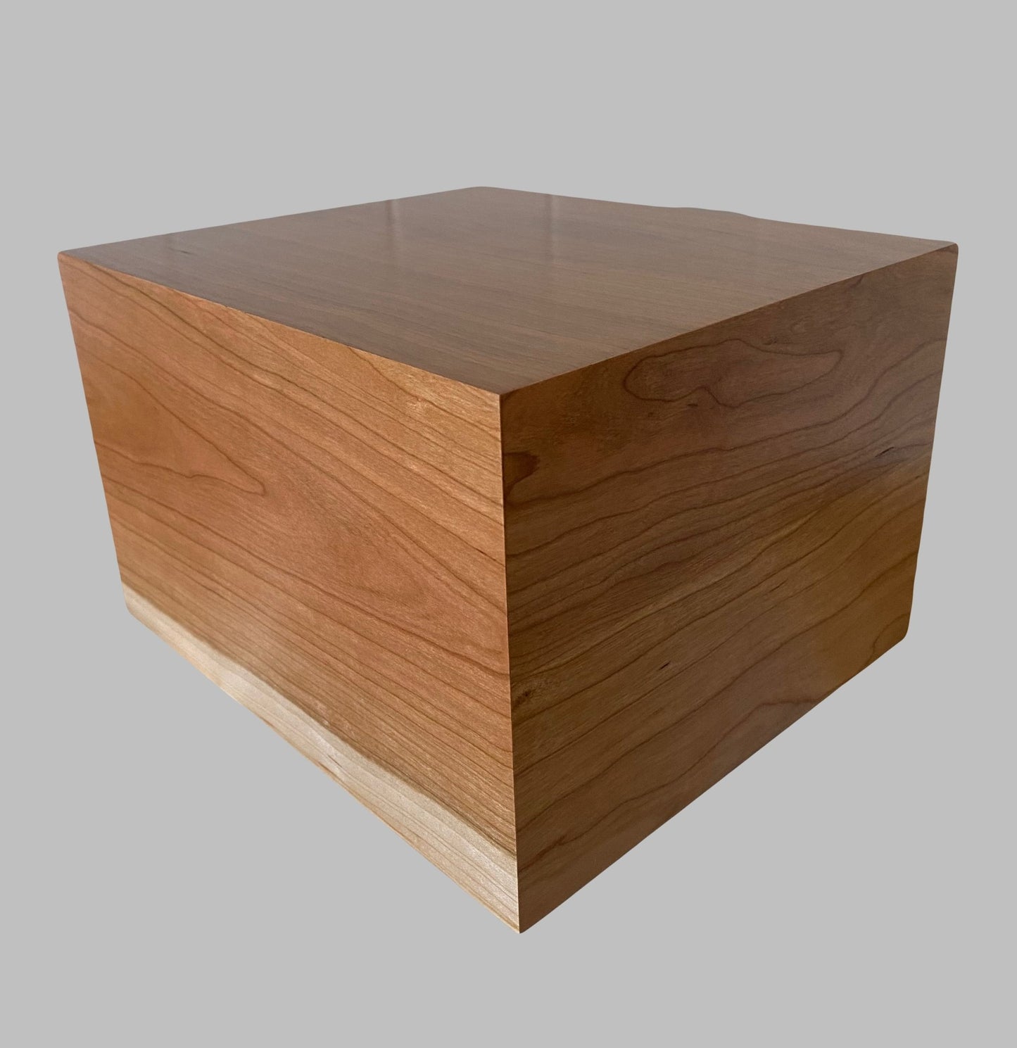 Minimalist Cremation Urn-Cherry, for Adult Human Ashes, up to 280 pounds