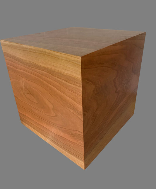 Minimalist Cremation Companion Urn-Cherry, for Adult Human Ashes, up to 850 pounds