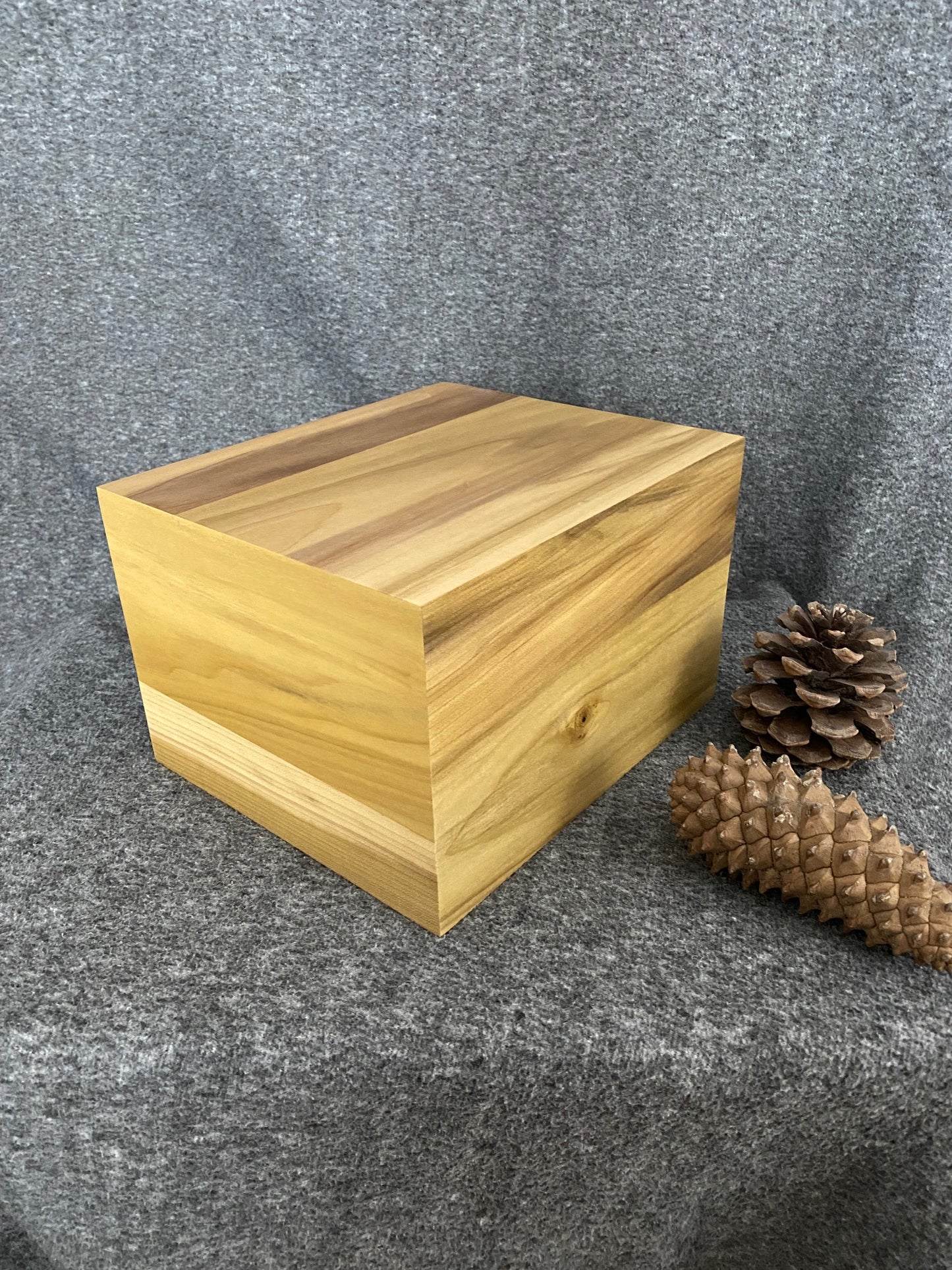 Minimalist Cremation Urn-Tulip Poplar- for Adult Human ashes, up to 280 pounds