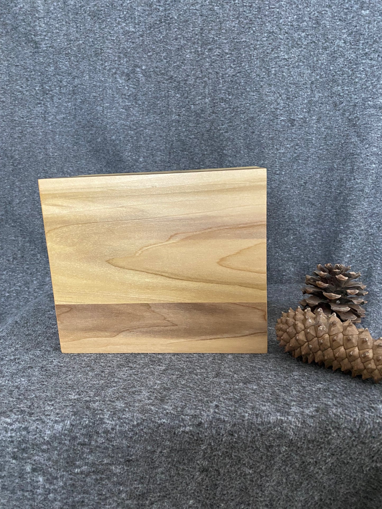 Minimalist Cremation Urn-Tulip Poplar- for Adult Human ashes, up to 280 pounds